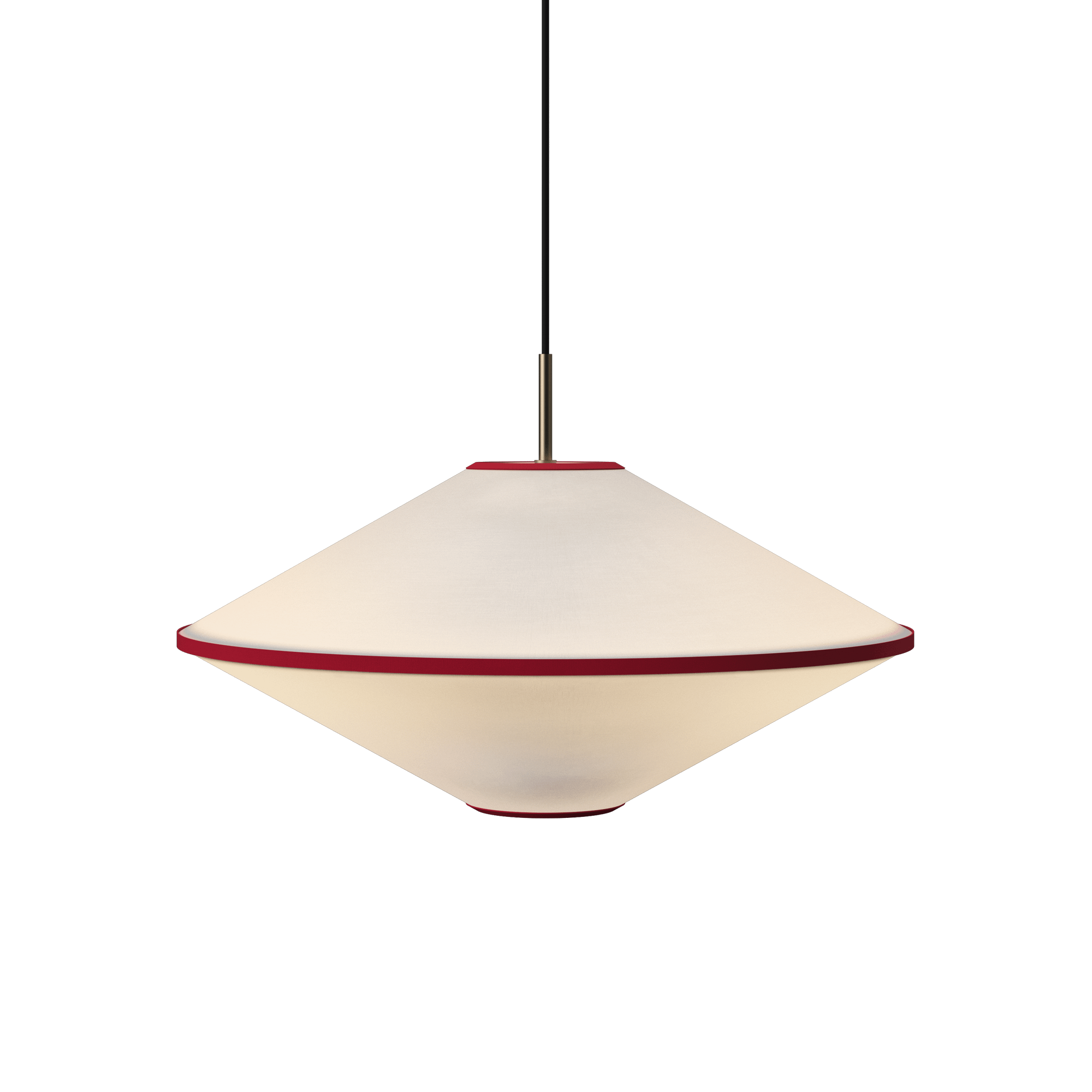 Lampadario Edgeform Taft Ø52 Rosso/ Bianco Sporco