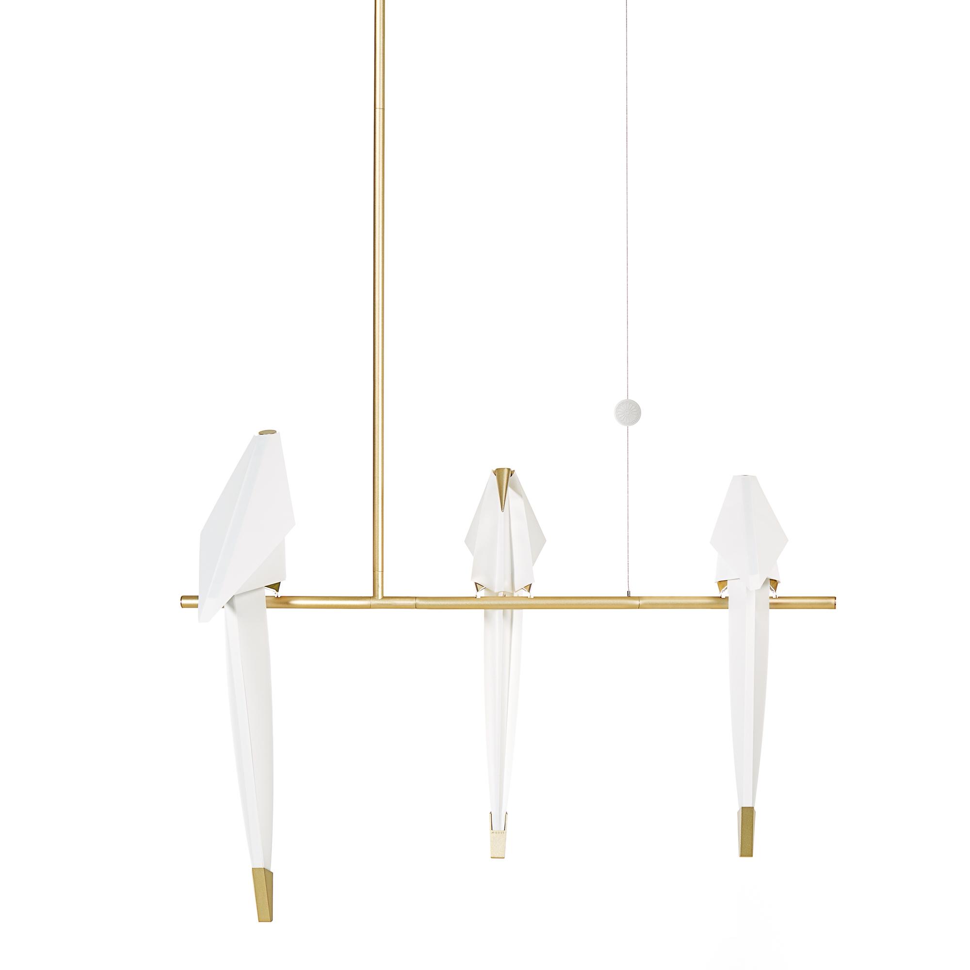 Moooi Perch Light Branch Hanglamp Klein Messing/ Wit Dimbaar