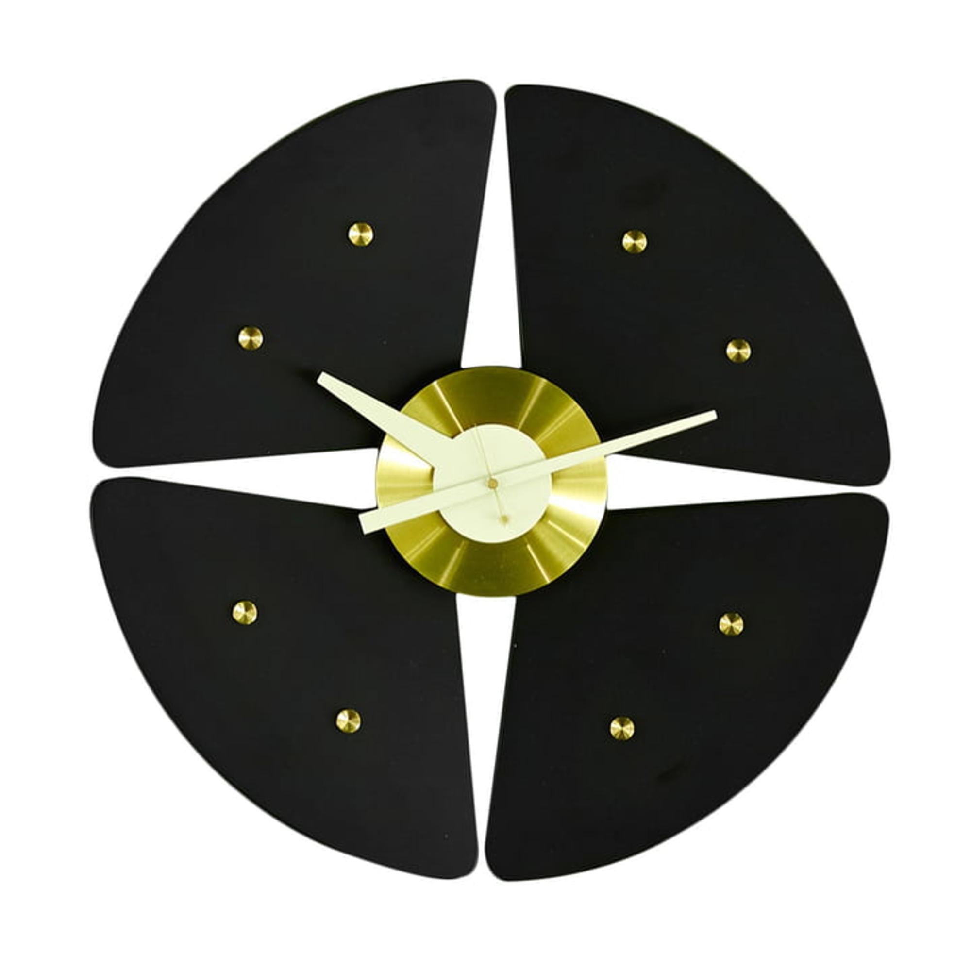 Vitra Petal Clock Kello musta/messinki