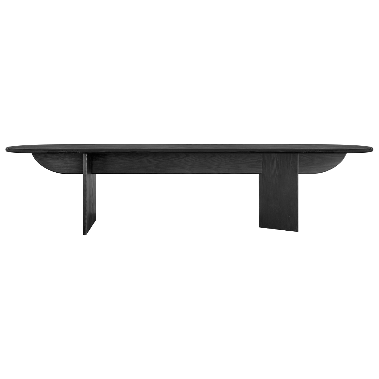 Mesa de comedor Pillabout 04 de Louise Roe, L400, roble lacado en negro