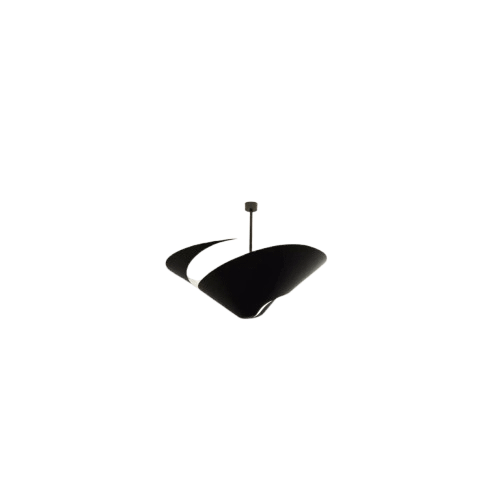 Serge Mouille Snigel Taklampa Ø85 Svart