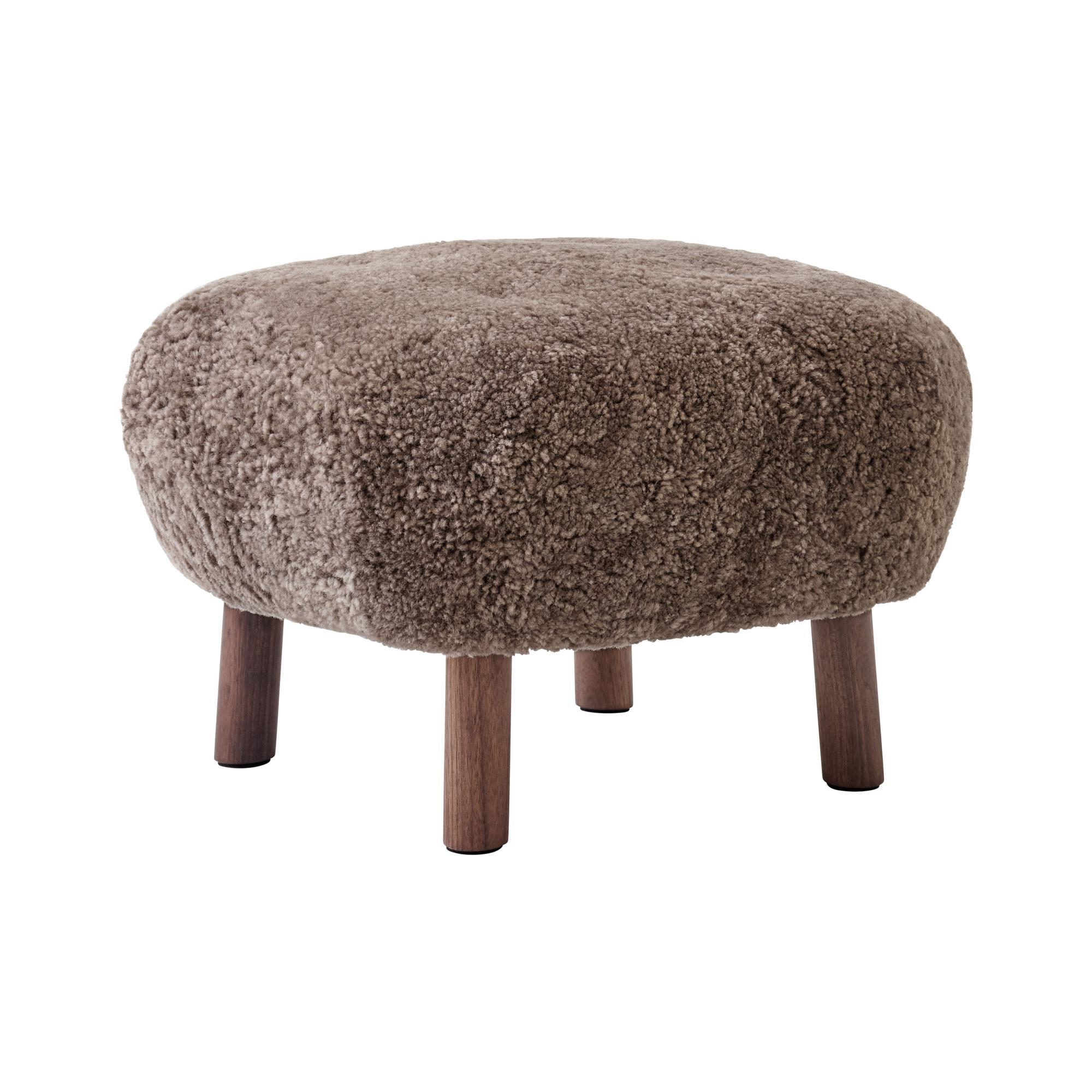 &Tradition Little Petra ATD1 Pouf Pelle di Pecora Sahara/ Noce