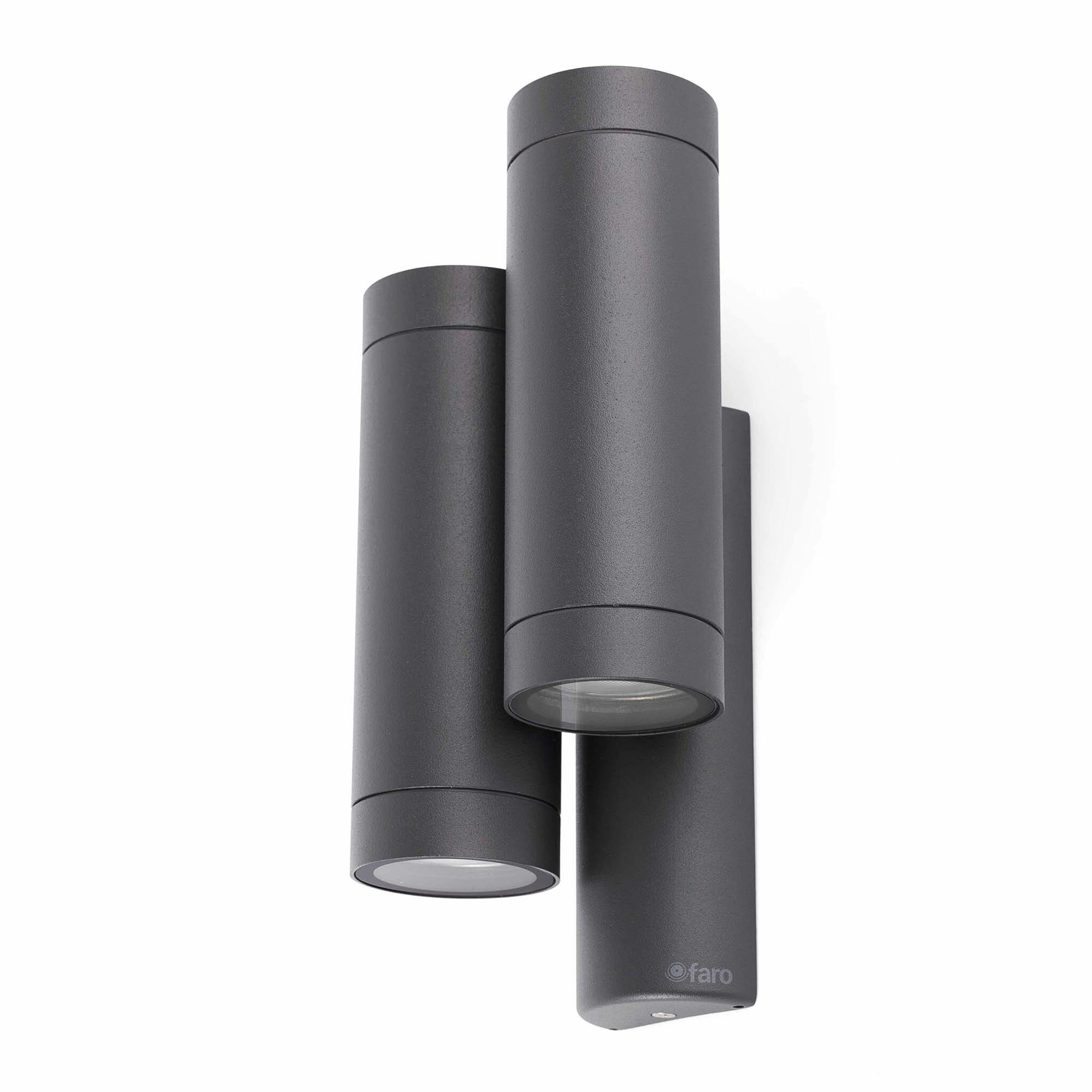 Faro STEPS 4L Double Outdoor Wall Lamp Dark Gray