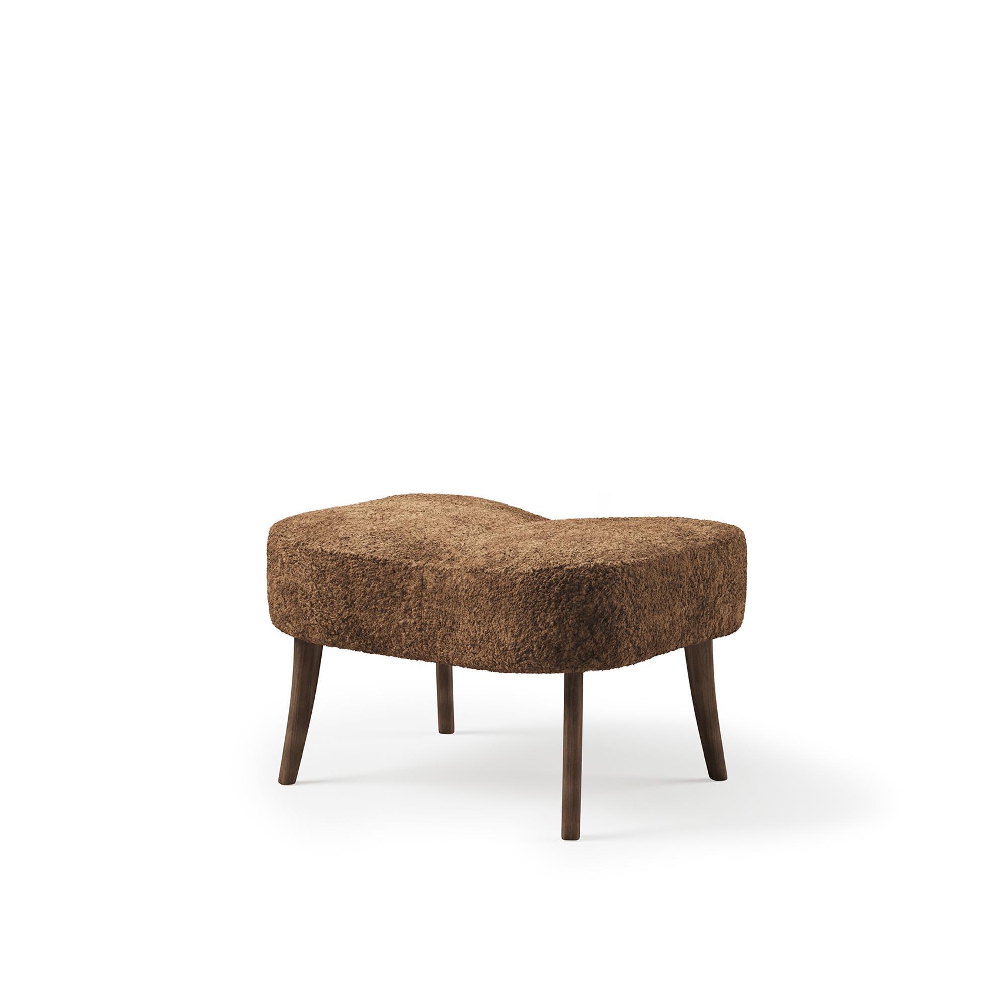 Warm Nordic Pragh Pouf Sheepskin Drake/Smoked Oiled Oak