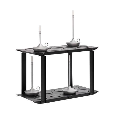 Graypants Wick PRO draagbare lamp met draadloos oplaadstation, 16 inch, Zwart.