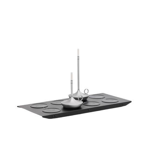 Graypants Wick PRO draagbare lamp met draadloos oplaadstation, 8 stuks , Zwart