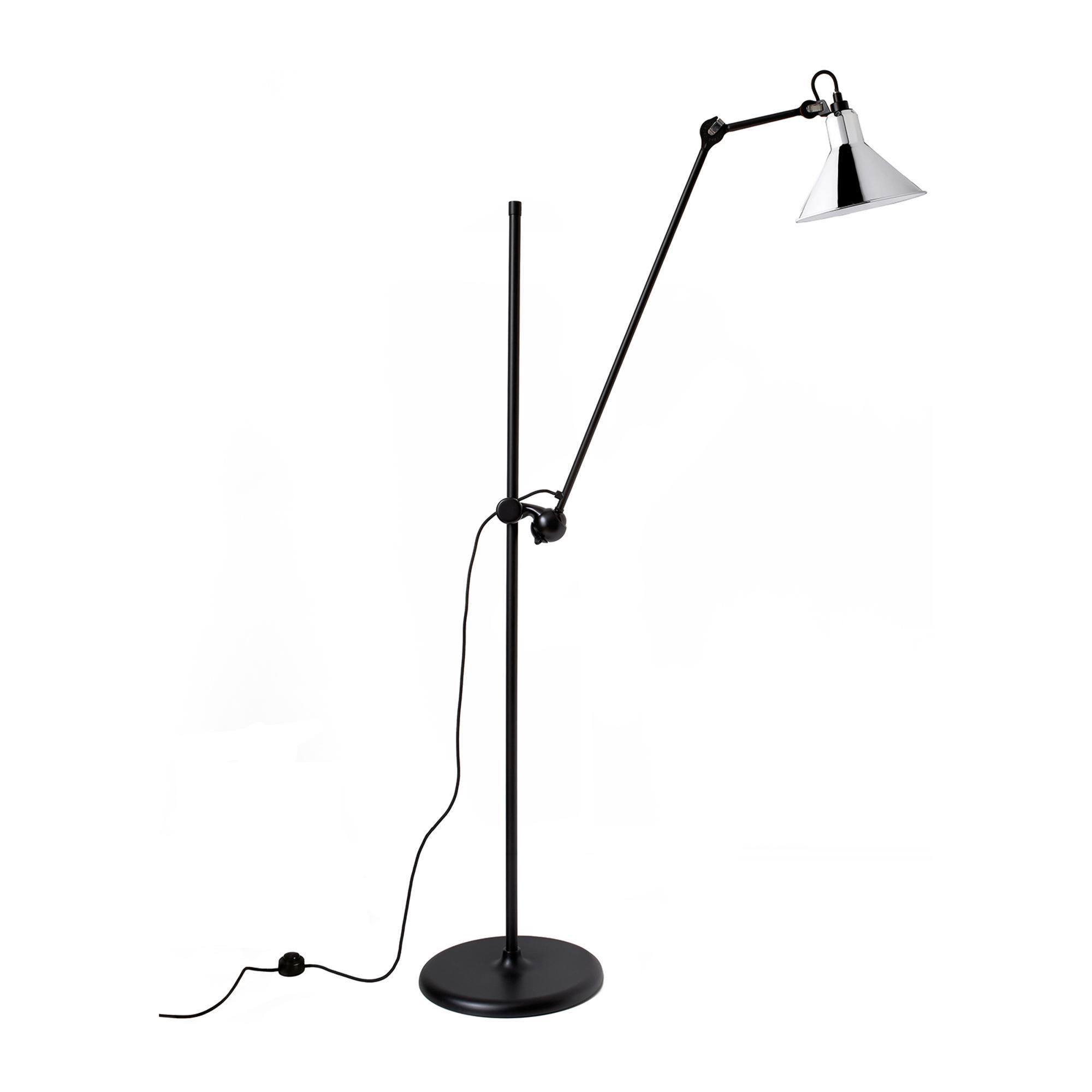 Lampe Gras N215 Golvlampa Matt Svart & Krom