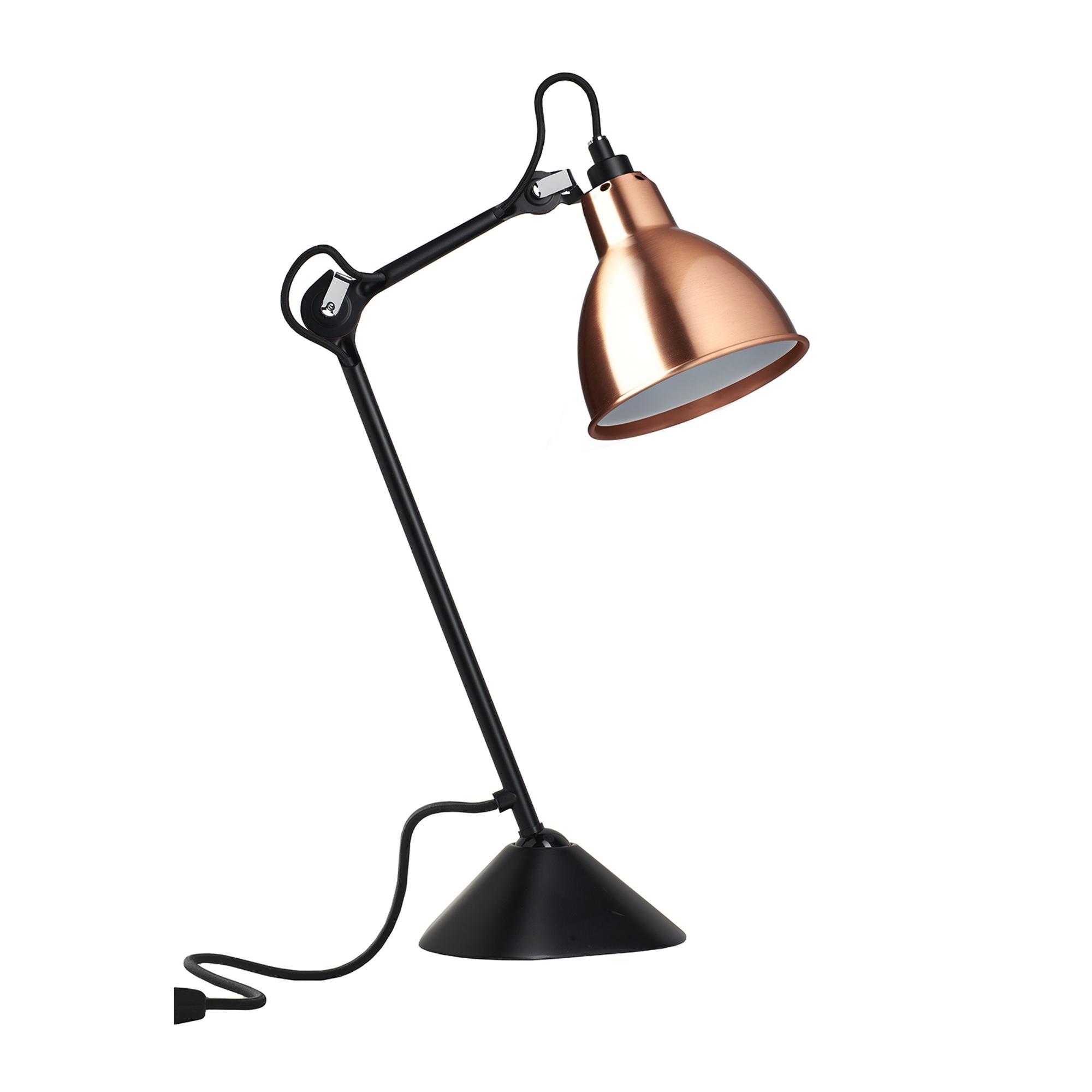 Lampe Gras N205 Table Lamp White & Matte Black & Copper