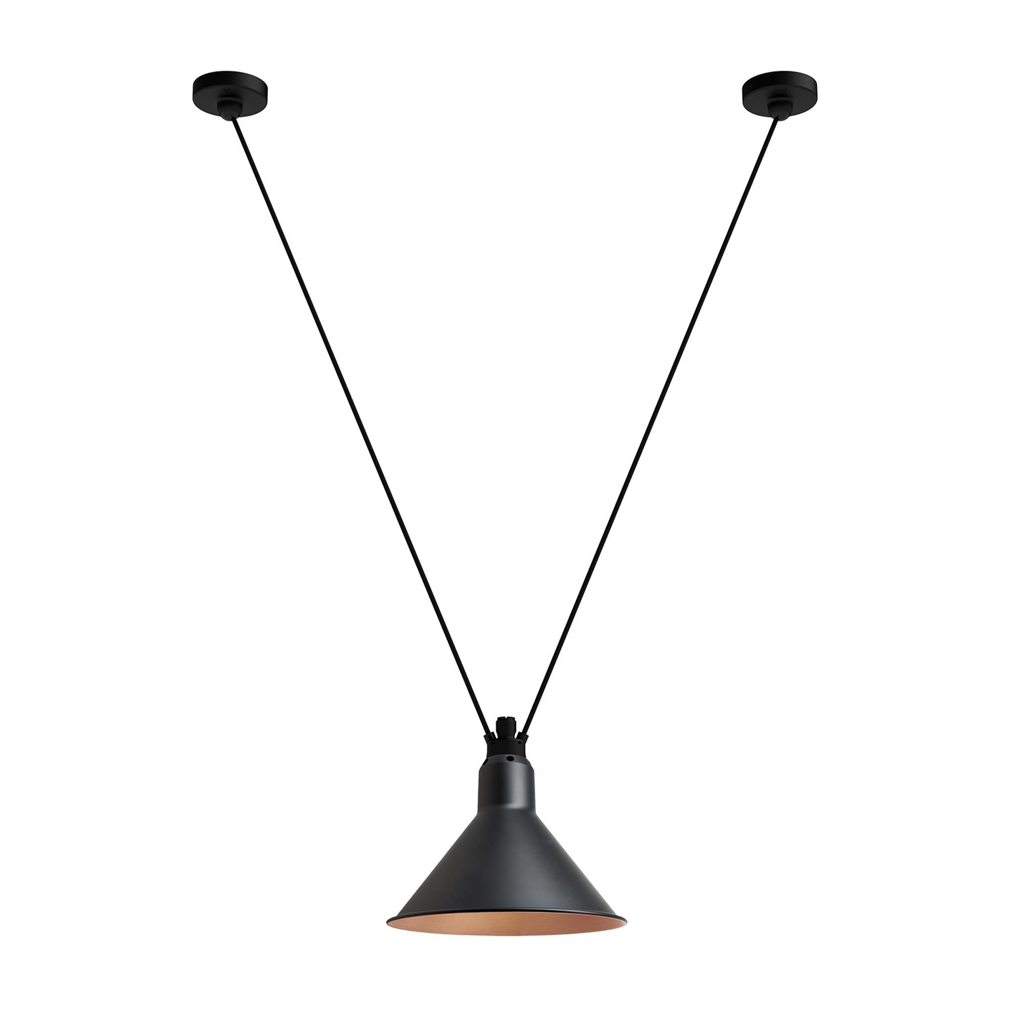 Lampe Gras N323 L Conic Pendant Black/ Copper