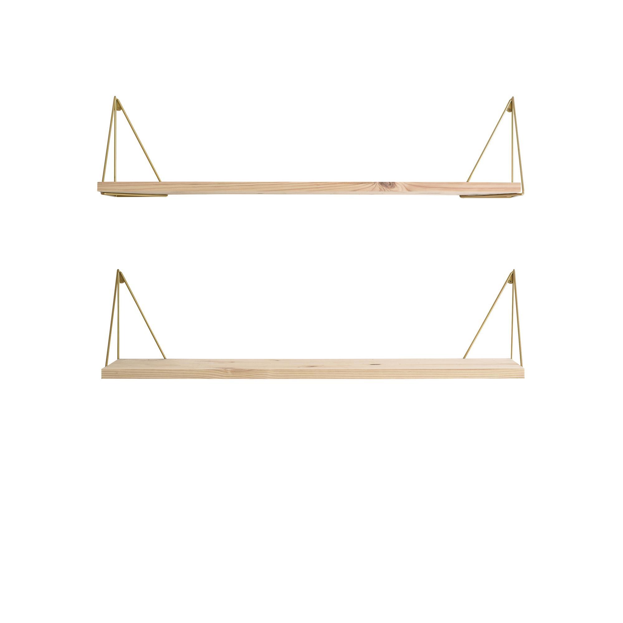 Maze Pythagoras Play Shelf Pine/Brass