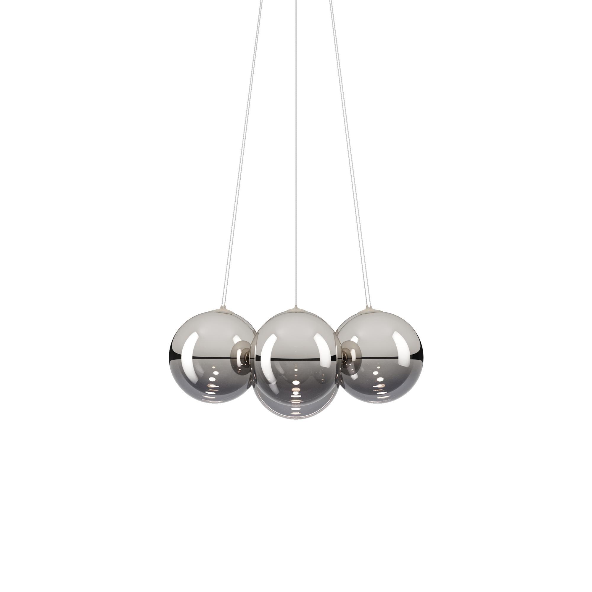 Lodes Random Cloud 7 Chandelier Ø28 2700K Chrome/ Glass