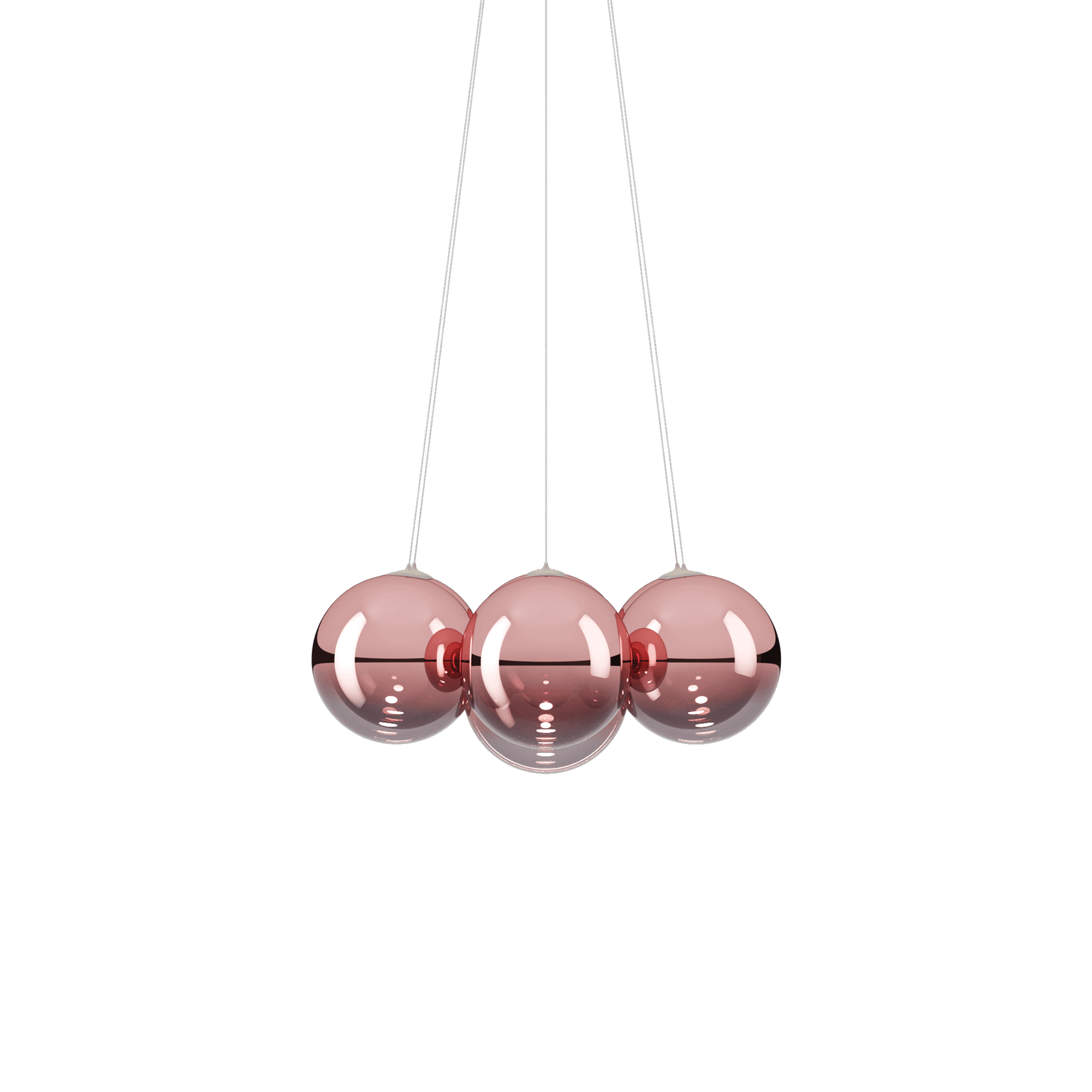 Lodes Random Cloud 7 Chandelier Ø28 3000K Rosegold/Glass