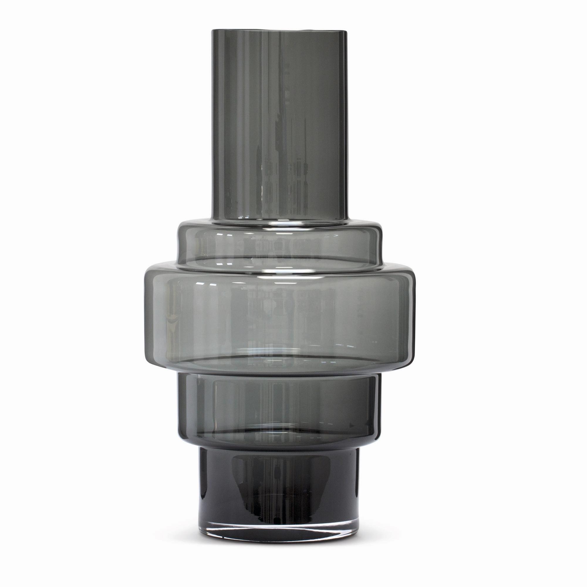 Ro Collection Hurricane No. 45 Vase/Candlestick Smoked Gray