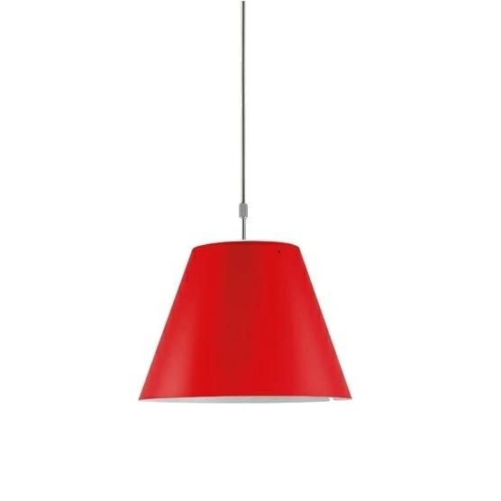 Luceplan Costanza Up/Down Hanglamp Aluminium M. Rood Lampenkap