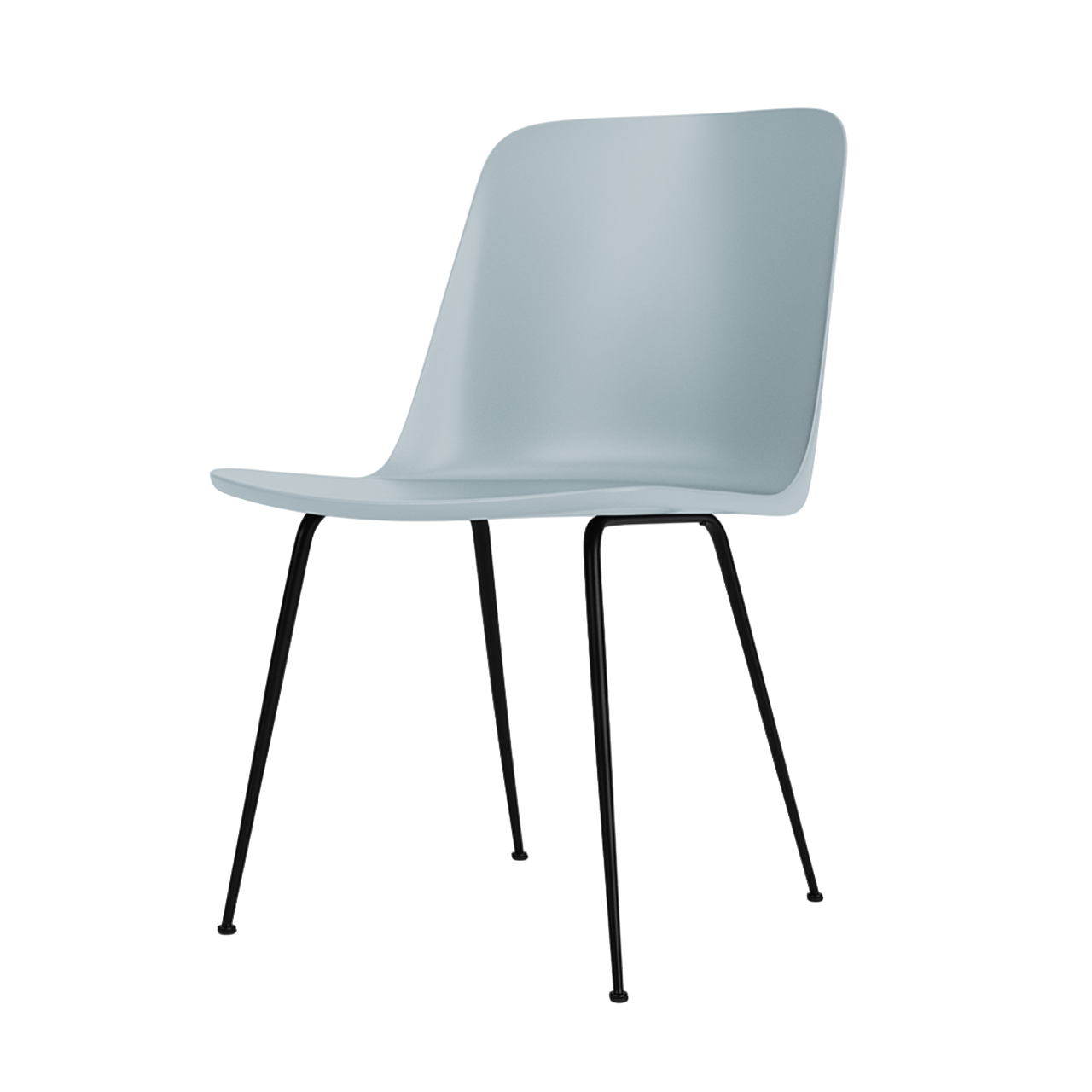 &Tradition Rely HW6 Dining Chair Without Armrest Light Blue/ Black