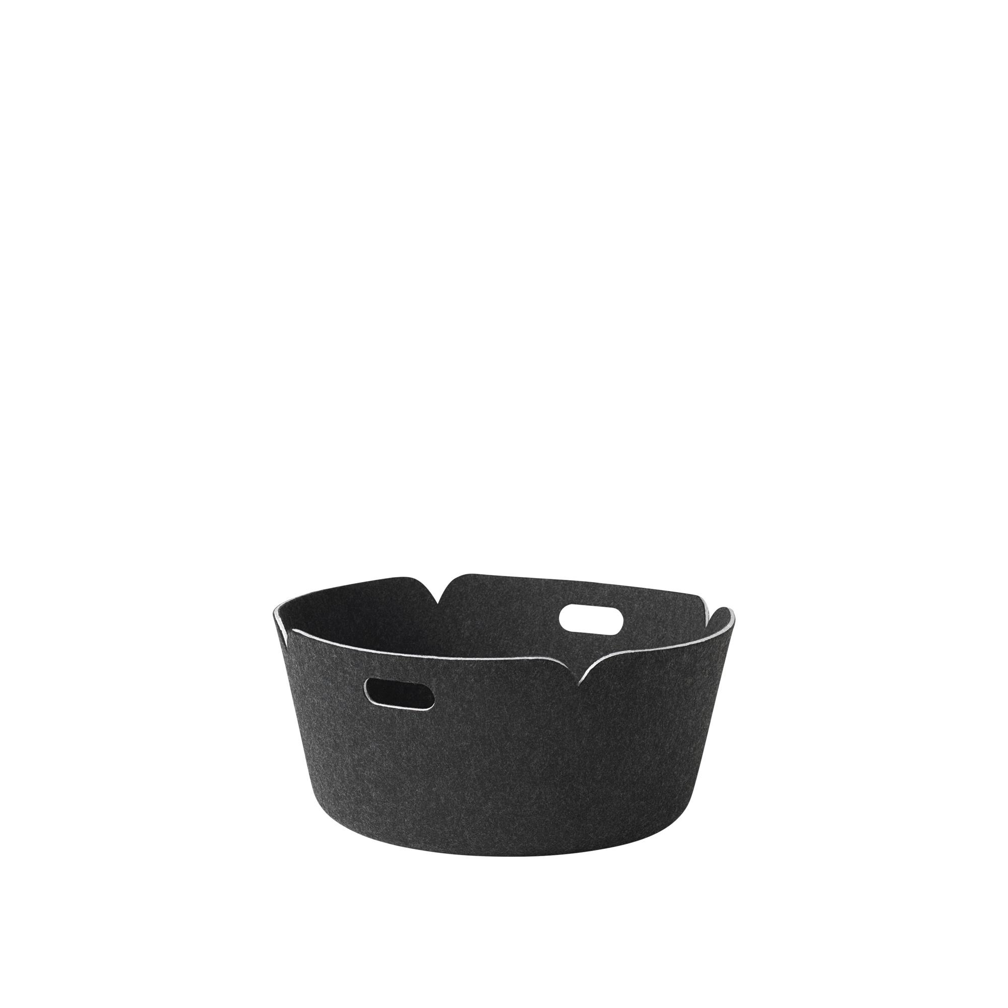 Muuto Restore Round Basket Black Mélange