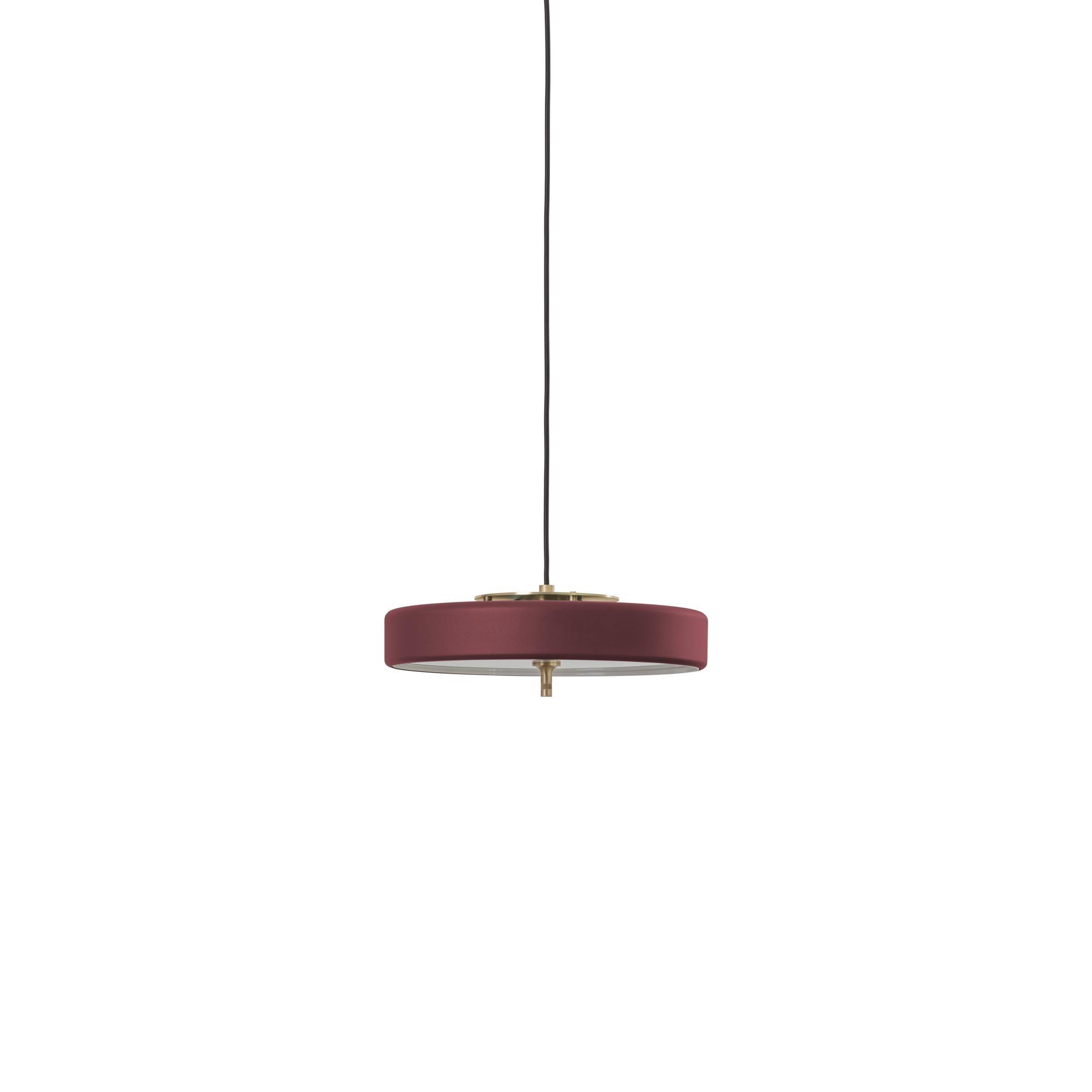 Bert Frank Revolve Pendant Brushed Brass/Oxblood