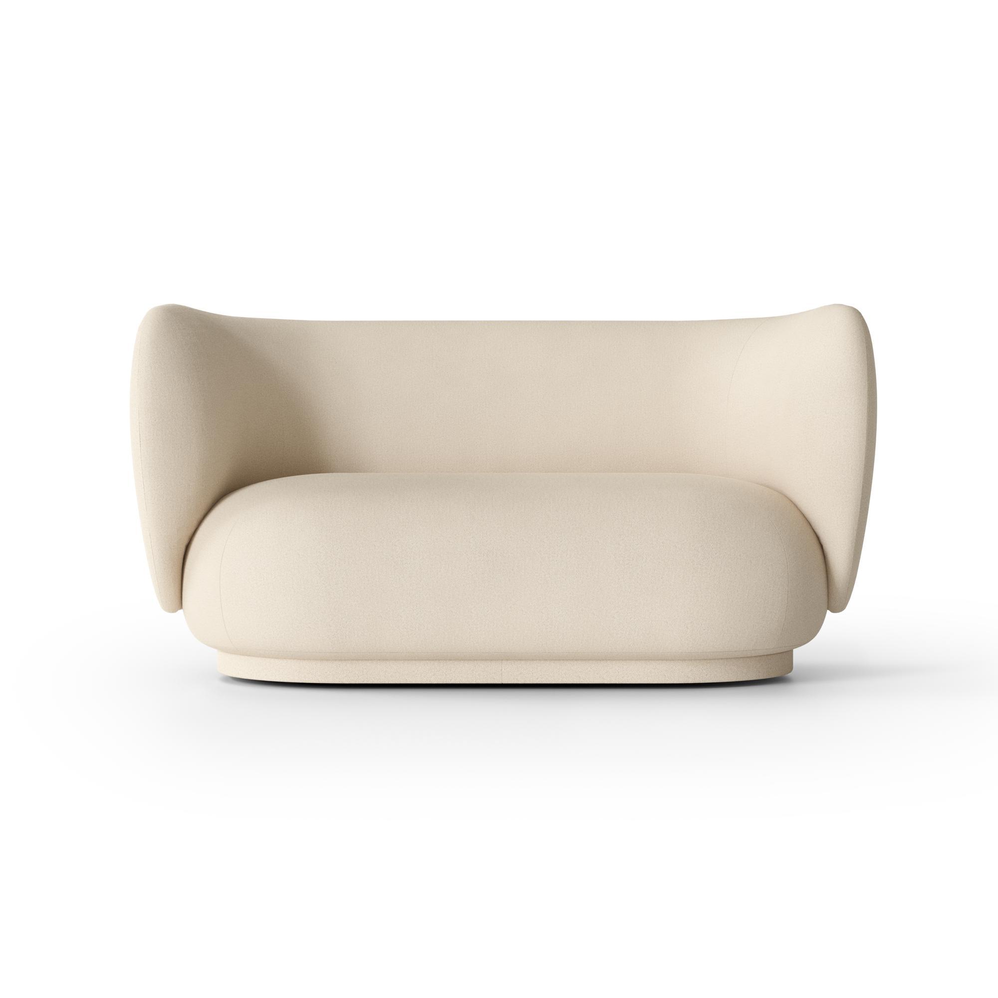 Ferm Living Rico Sofa 2 seater Brushed Råhvid