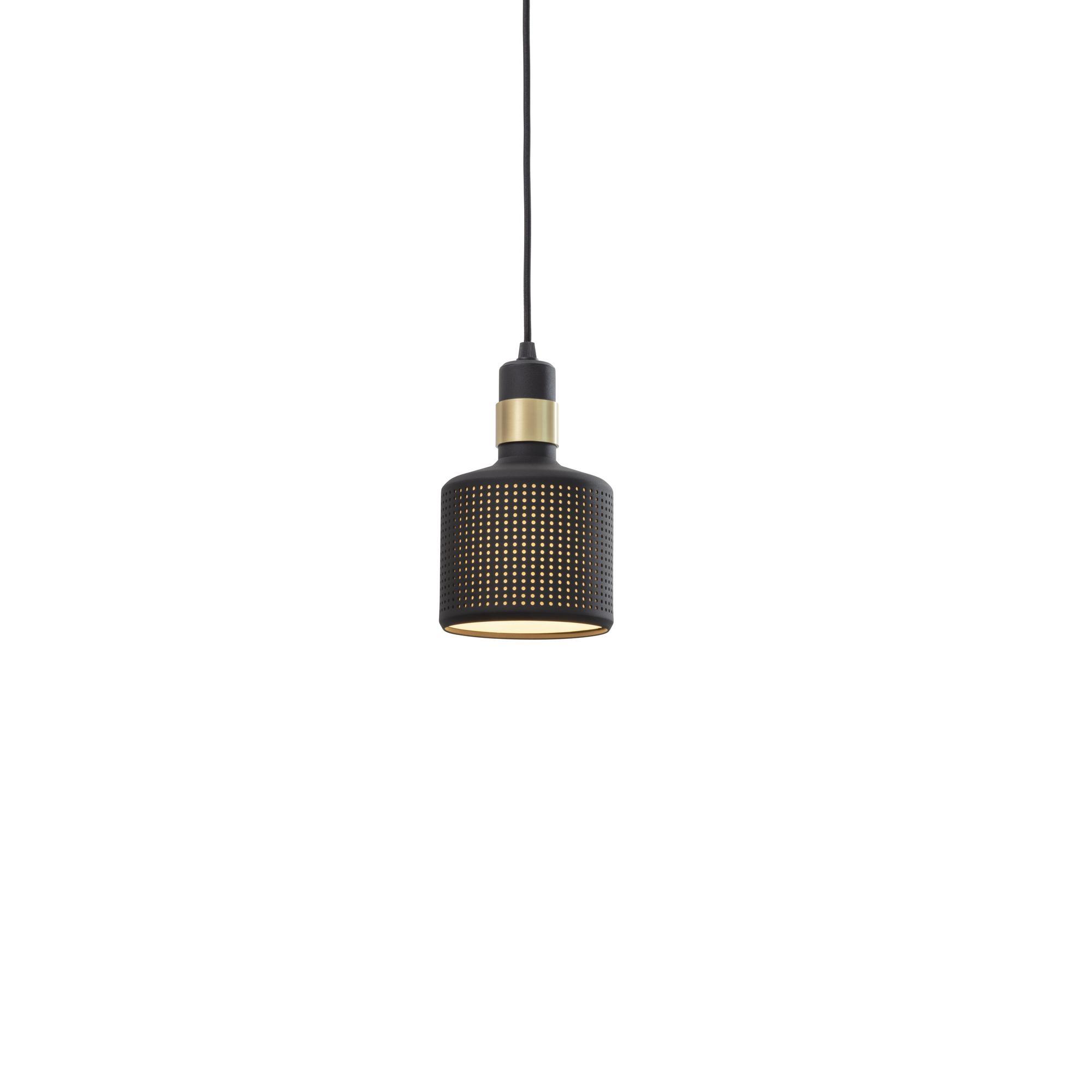 Bert Frank Riddle Pendant Black/ Brushed Brass