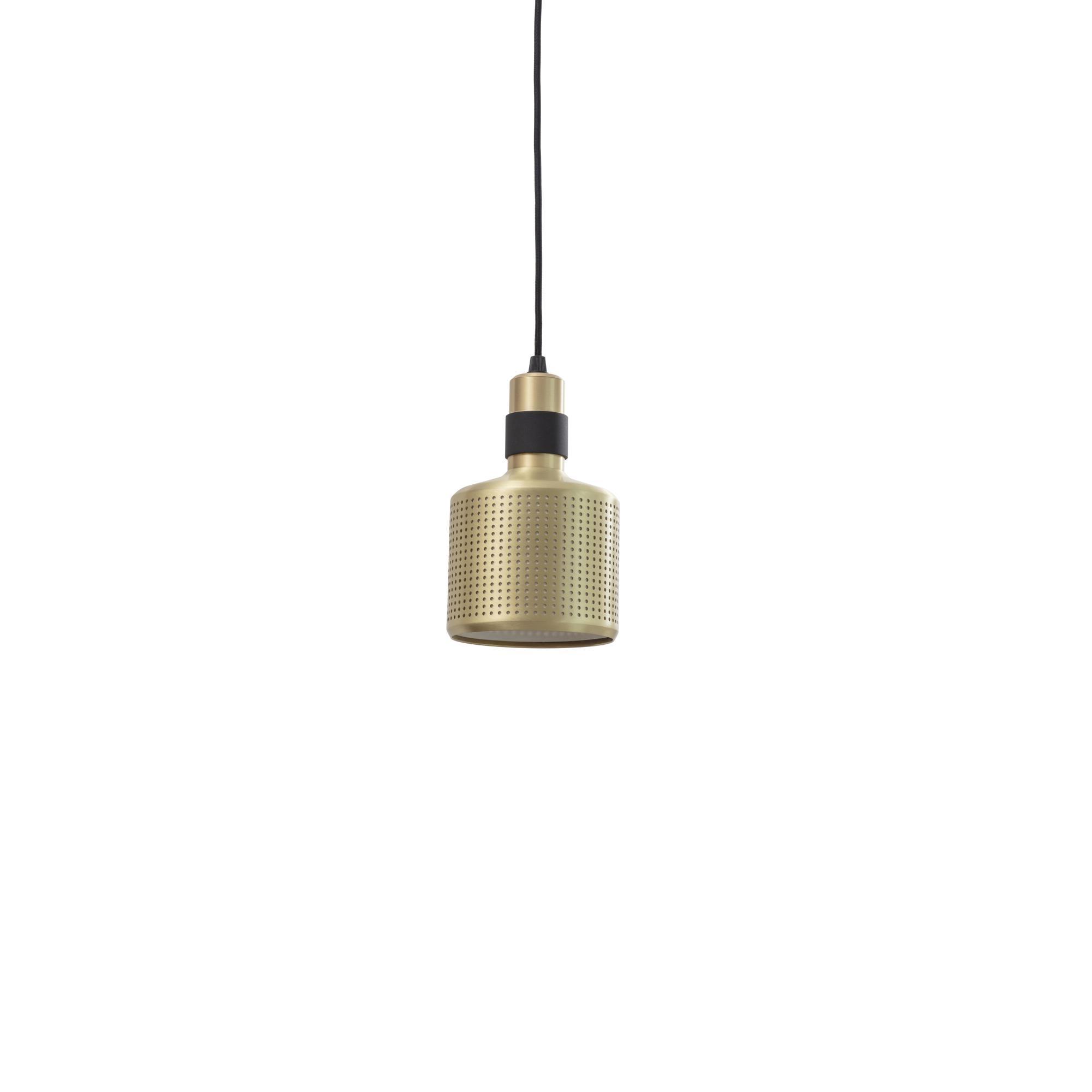 Bert Frank Riddle Pendant Brushed Brass/ Black