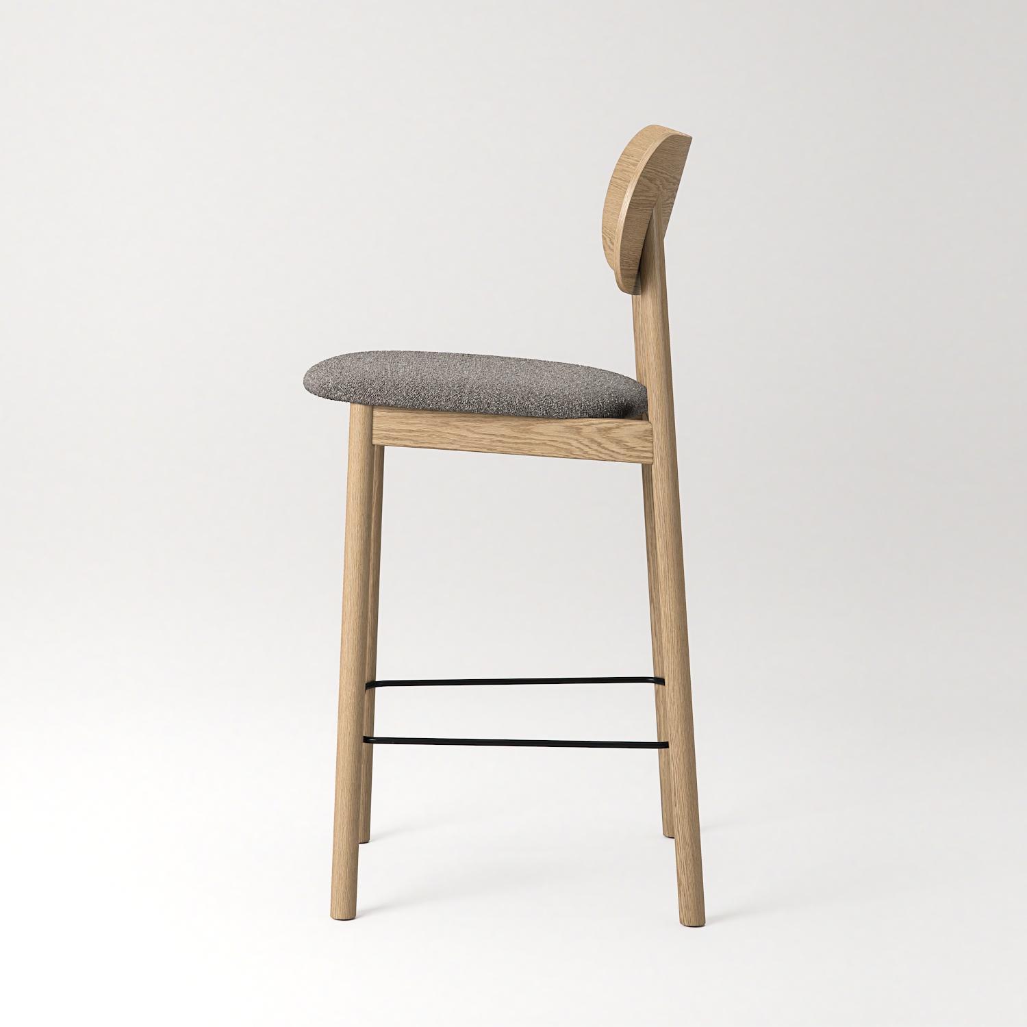 Decotique Elephant Barstol Naturligt Egetræ/Brunt Bouclé