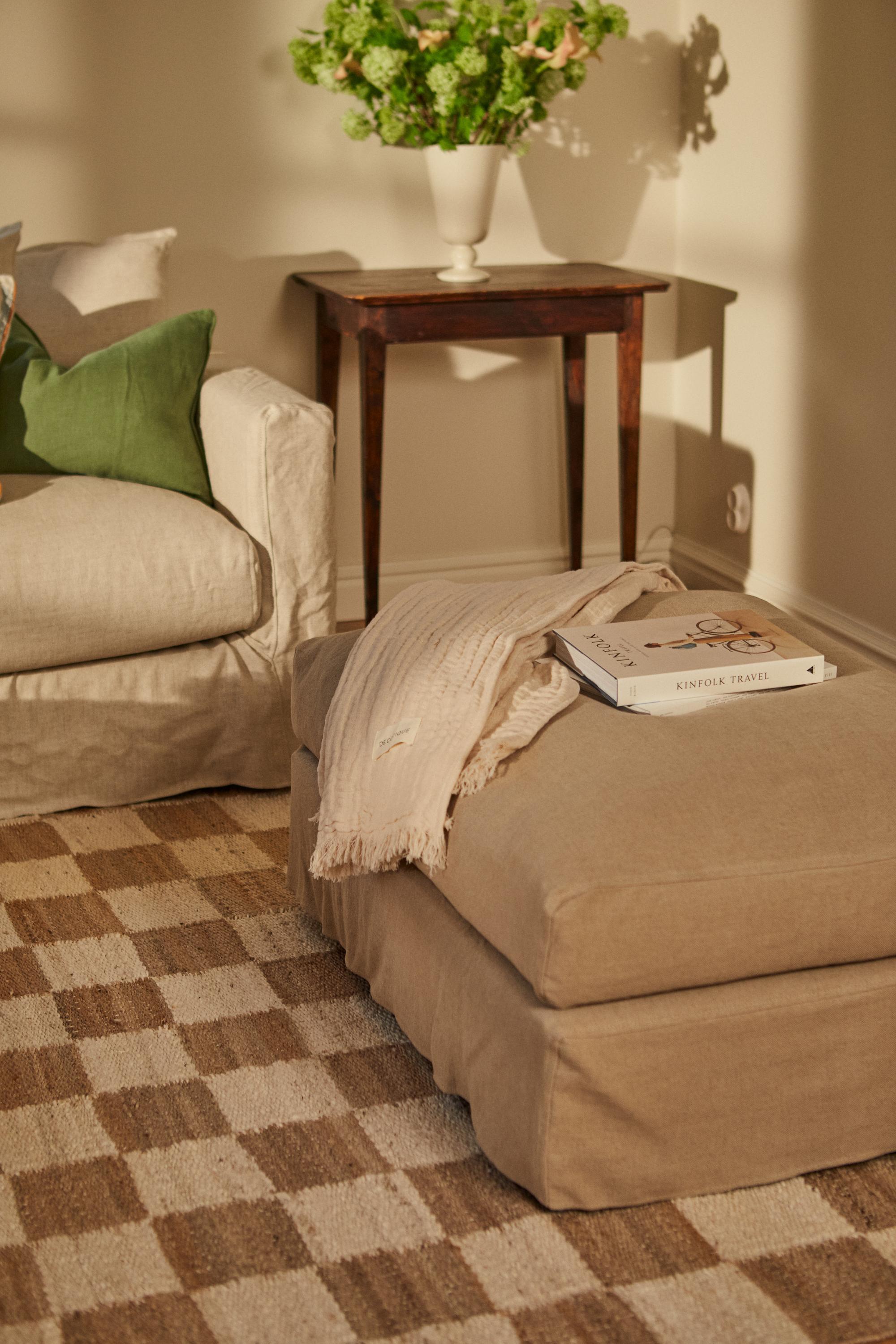 Decotique Chess Gulvtæppe 180x270 Off-white/Natural Jute