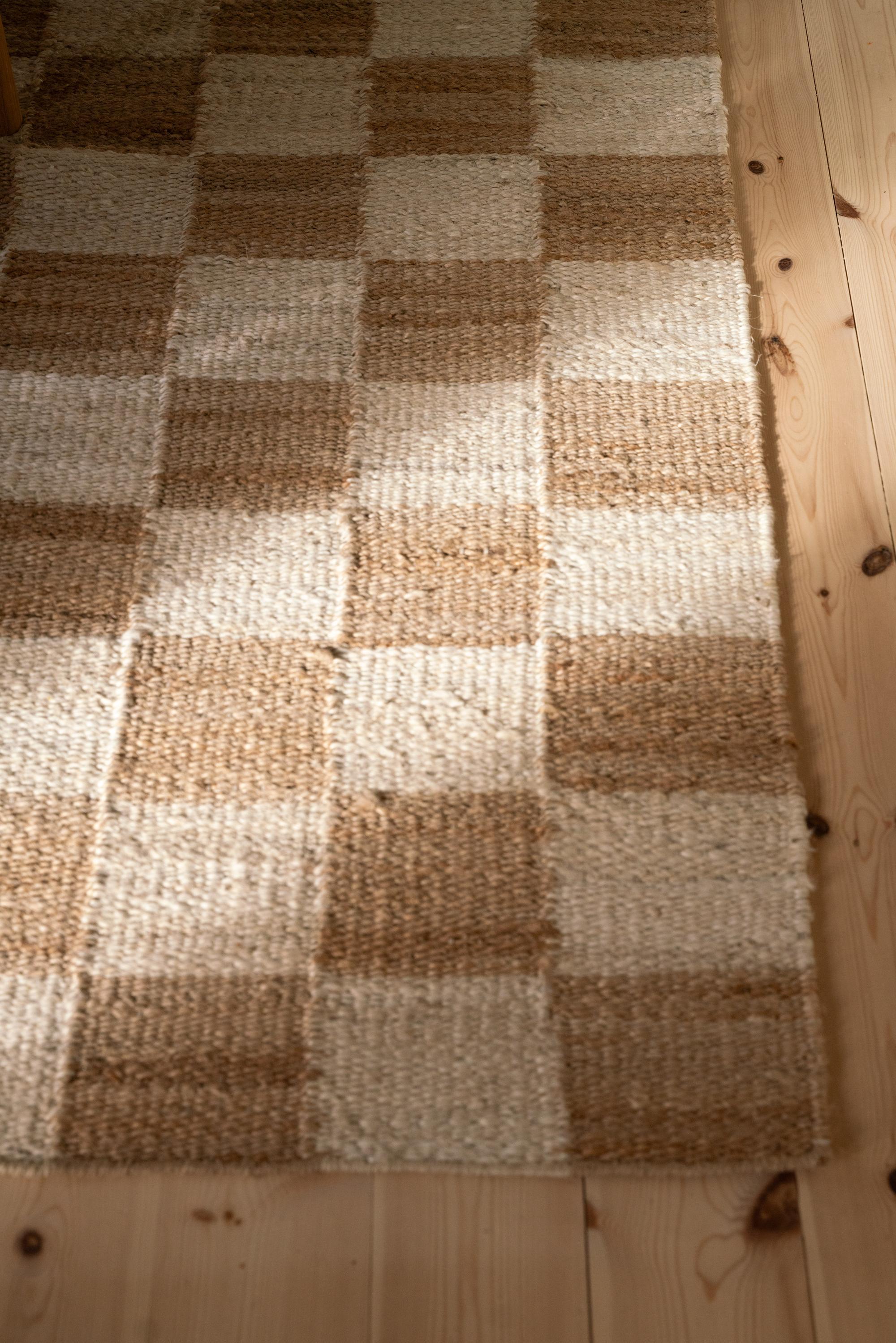 Decotique Chess Gulvtæppe 200x300 Off-white/Natural Jute