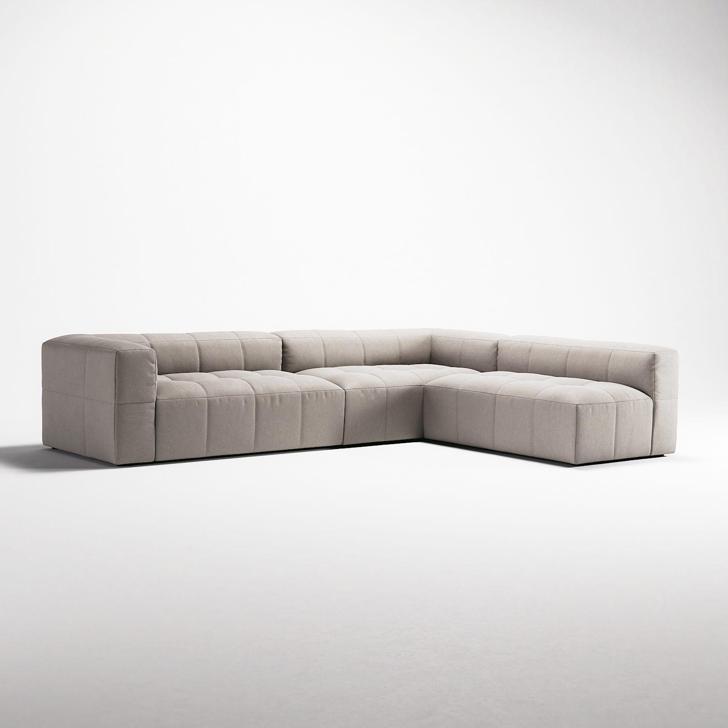 Decotique Mure 4-Personers Sofa Med Åben Ende Højre Sandshell/Beige