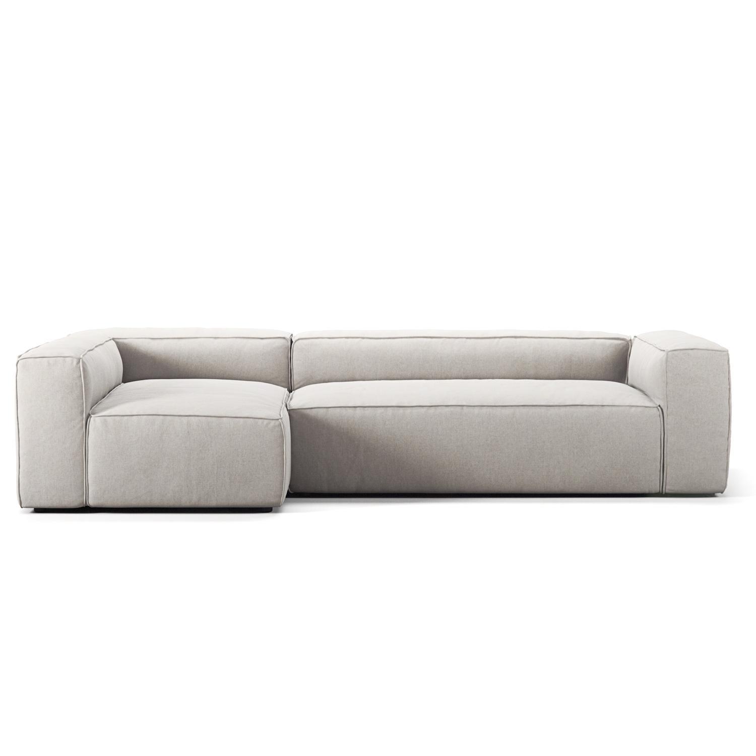 Decotique Grand 4-Personers Sofa Divan Venstre Moonwhite