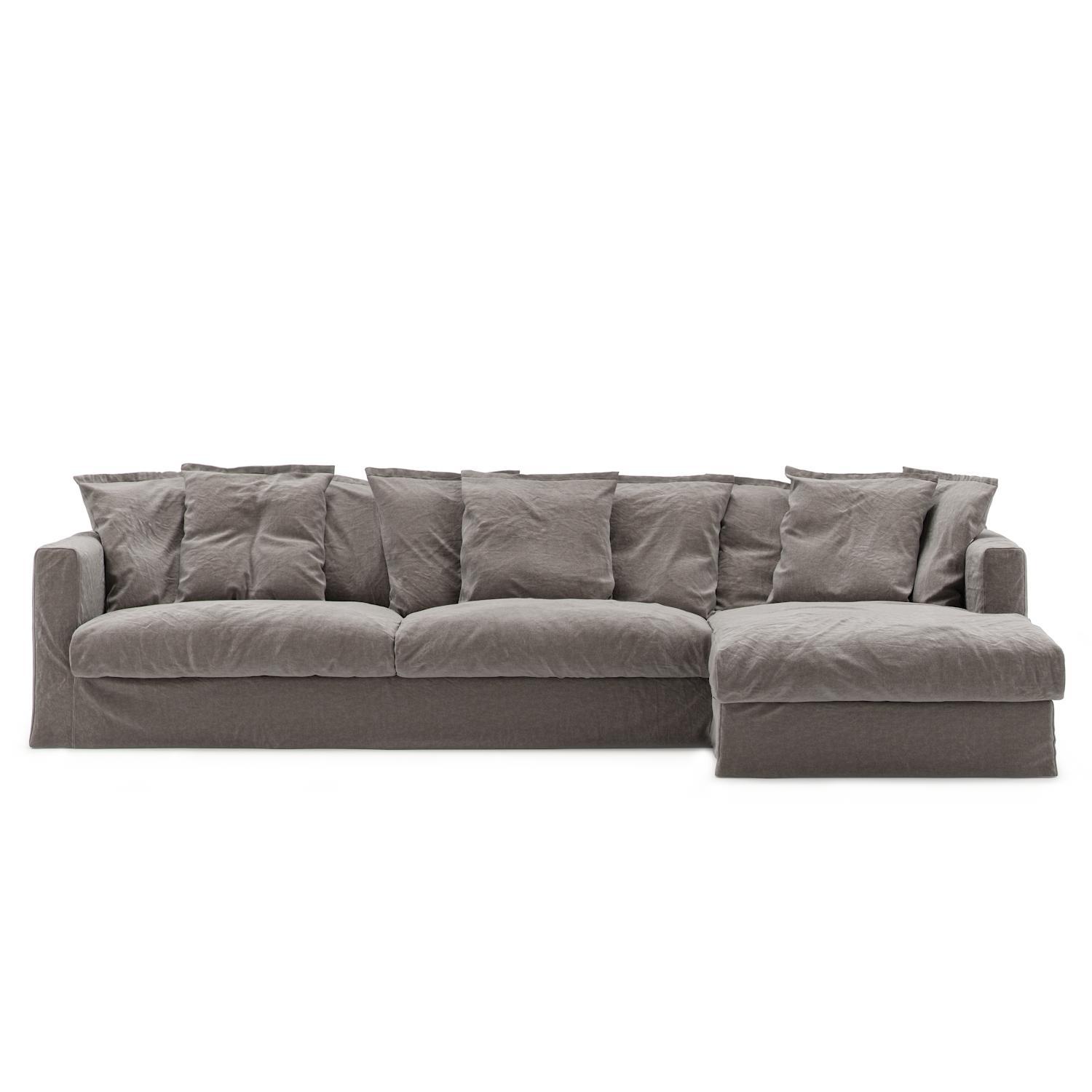 Decotique Le Grand Air 3-Personers Sofa Divan Højre Røget Granit