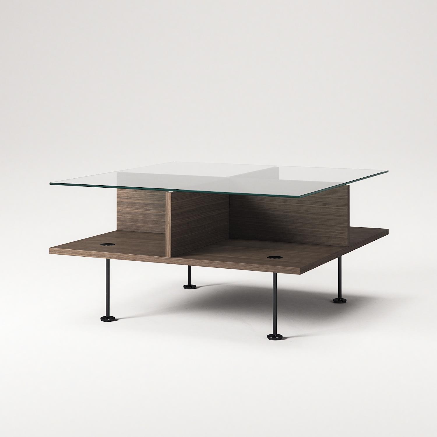 Decotique Vogue Sofabord 70x70 Mørk Eg/Sort