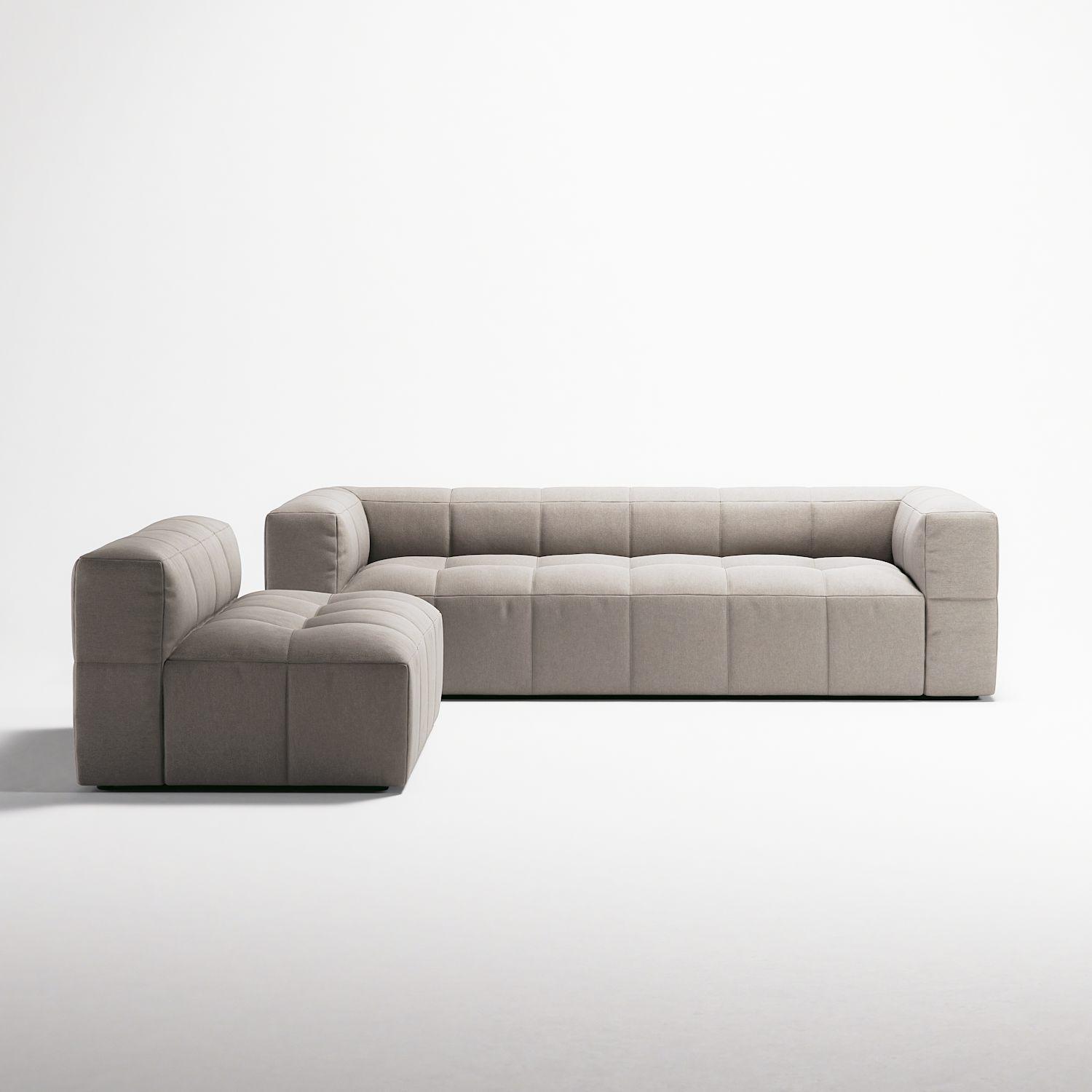 Decotique Mure 3-Personers Sofa Med Åben Ende Højre Sandshell/Beige