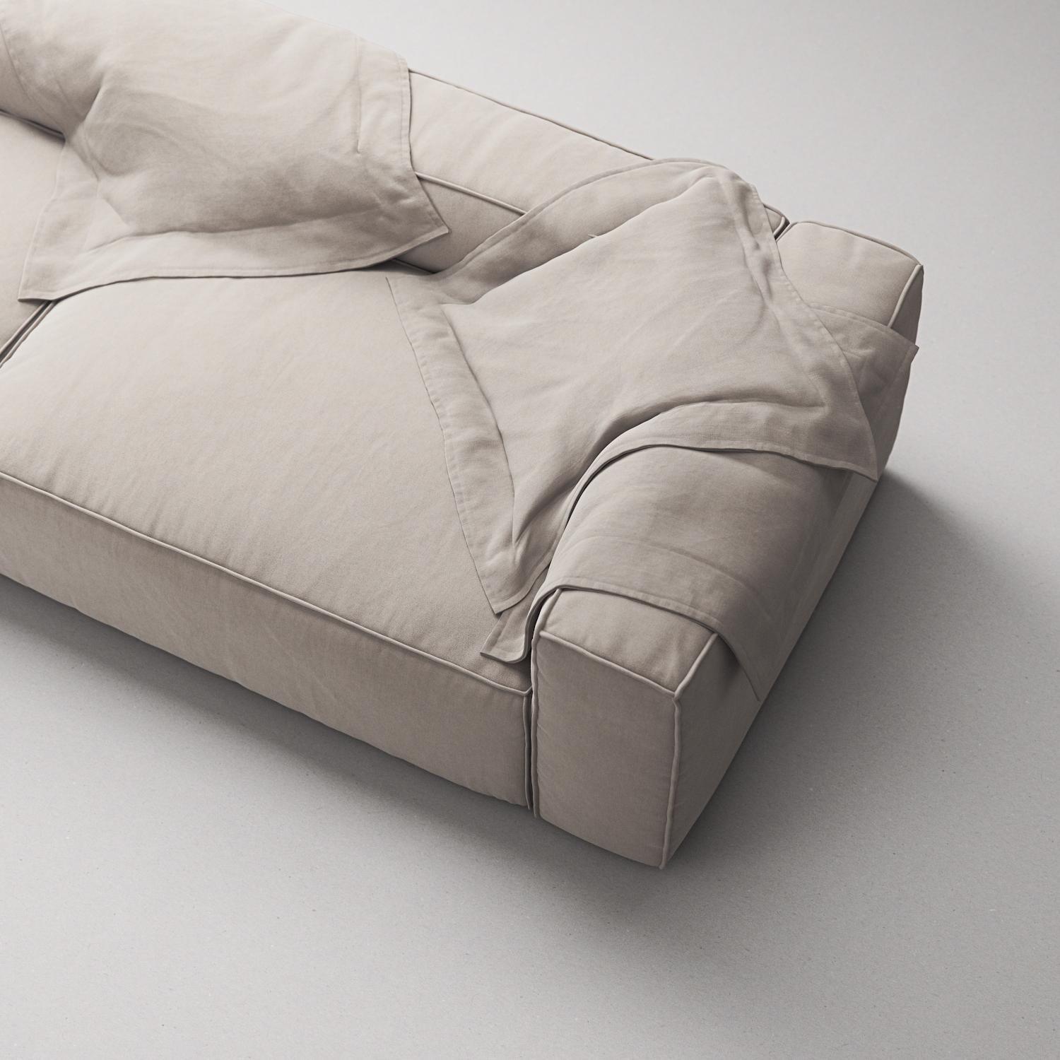 Decotique Grand 3-Personers Sofa Åben Ende Venstre Sandshell/Beige
