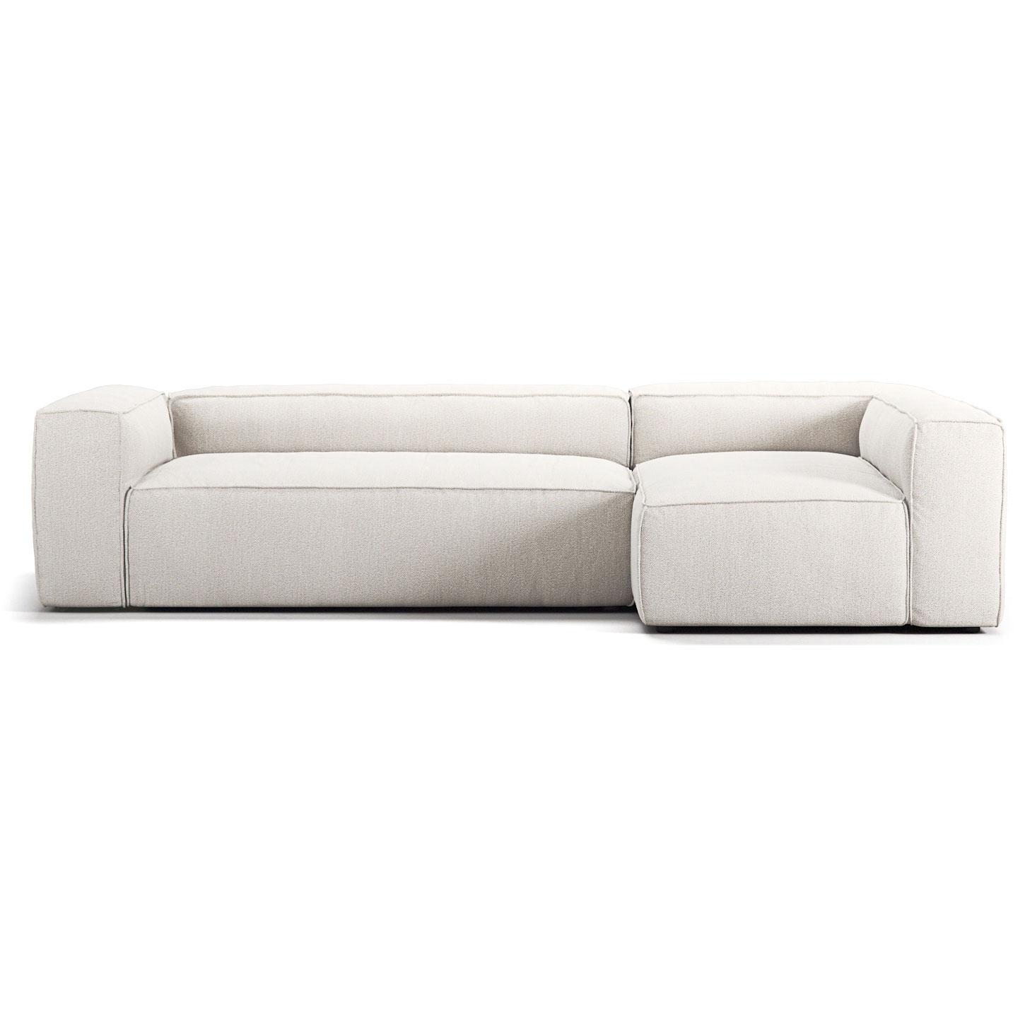 Decotique Grand 4-Personers Sofa Divan Højre Steam/Hvid