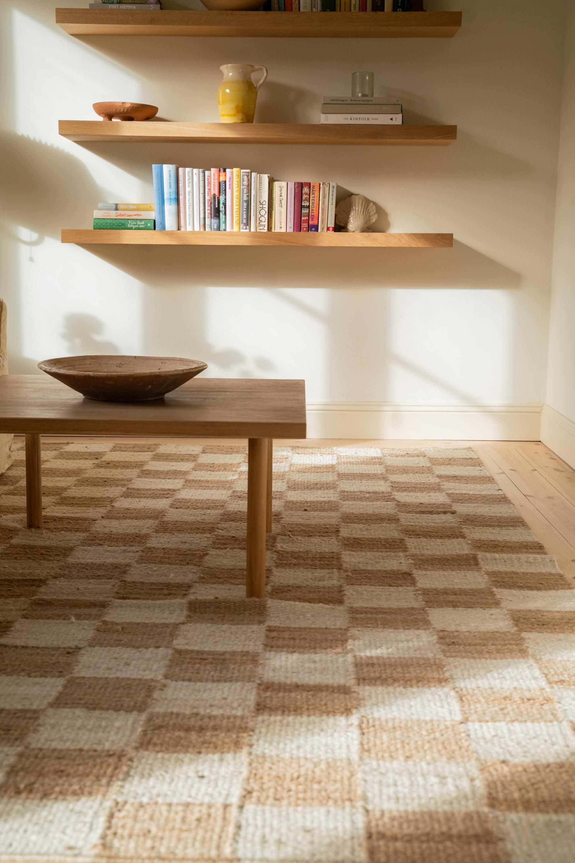 Decotique Chess Gulvtæppe 180x270 Off-white/Natural Jute