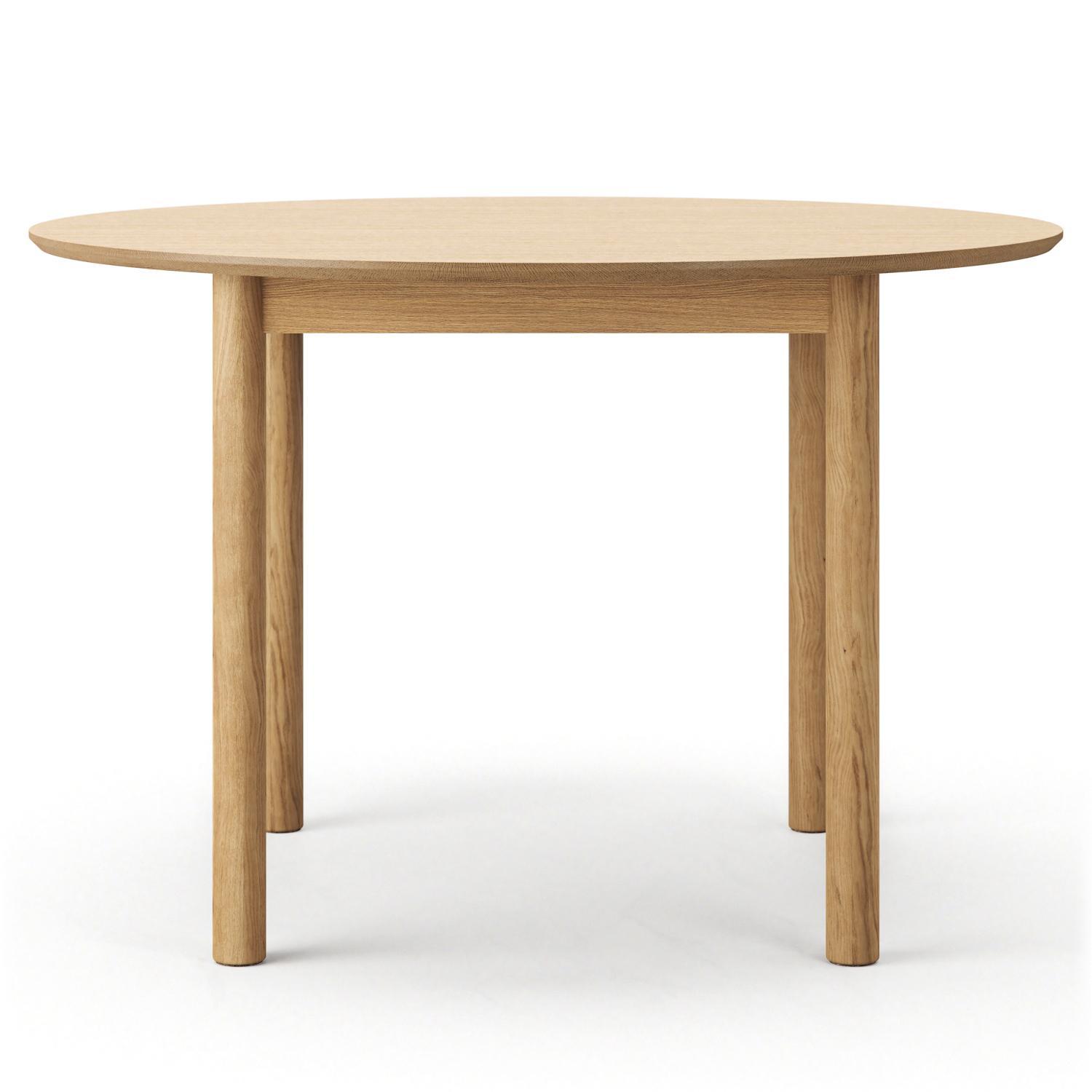 Mesa de Comedor de Madera de Departamento Ø110 cm Roble Oscuro