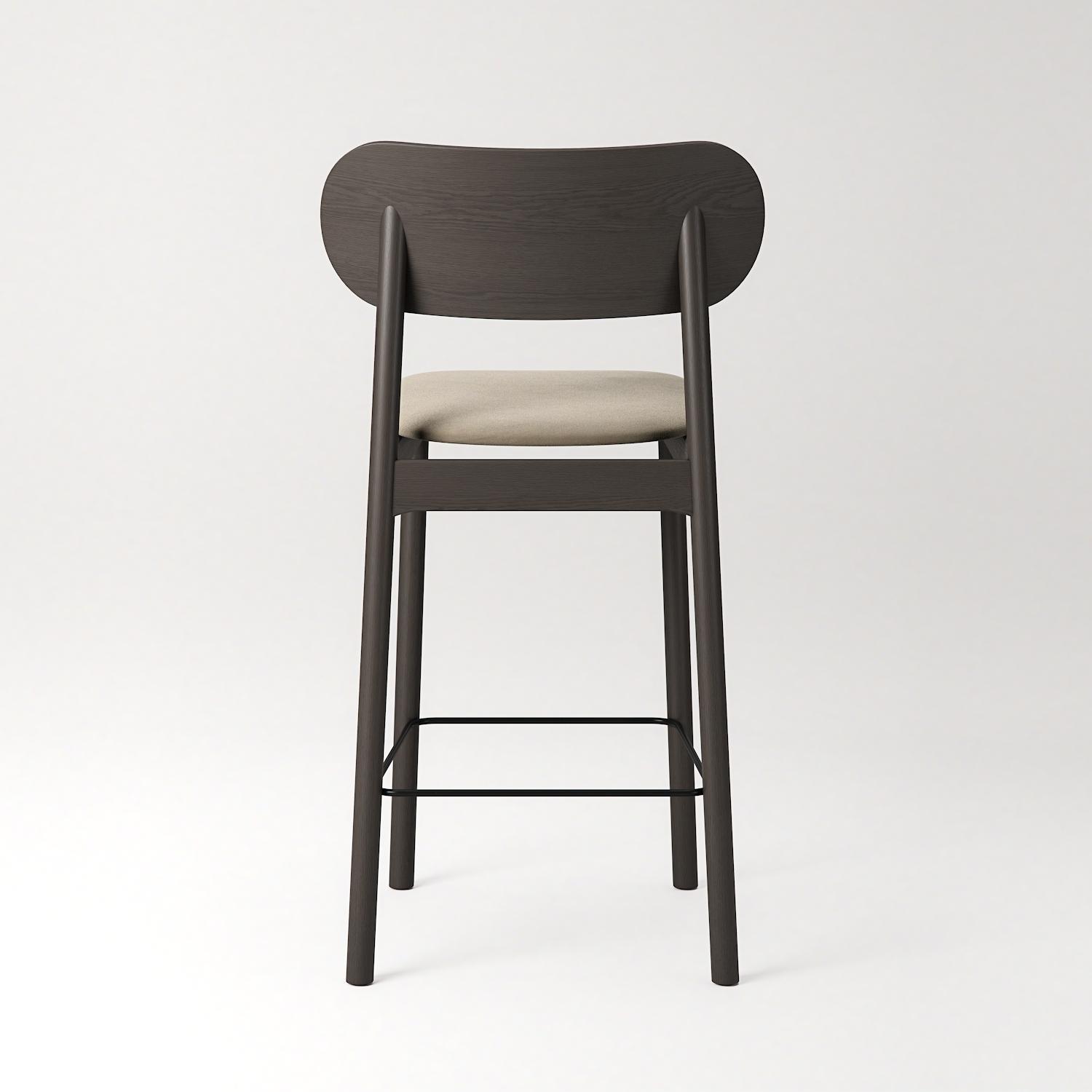 Decotique Elephant Barstol Mørkt Egetræ/Beige Fløjl