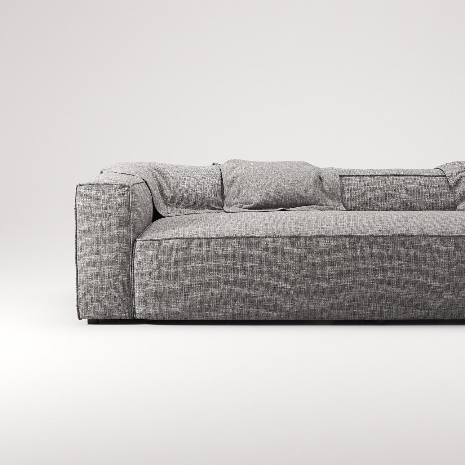 Decotique Grand 3-Personers Sofa Grå Marmor