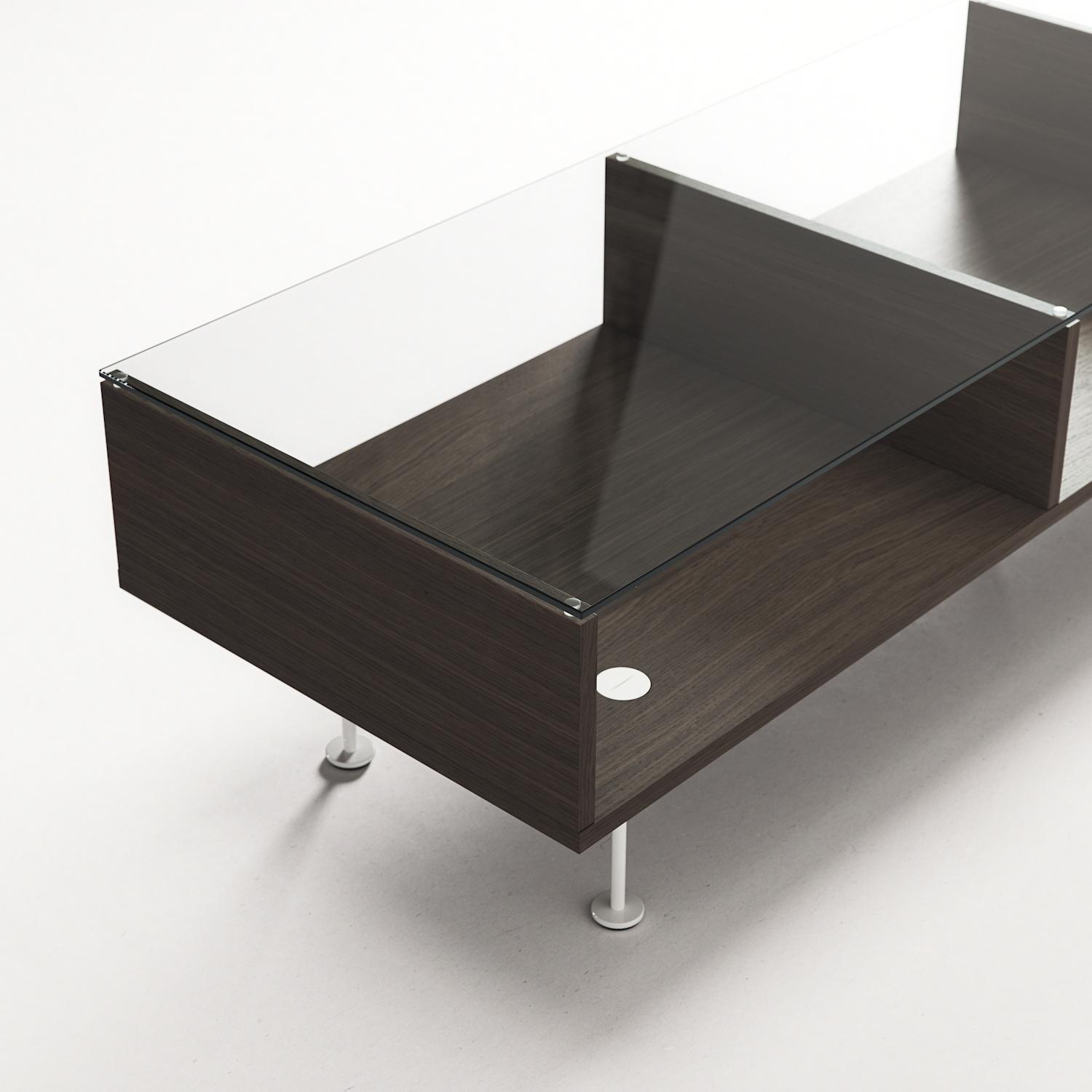Decotique Vogue Sofabord 45x165 Mørk Eg/Hvidt