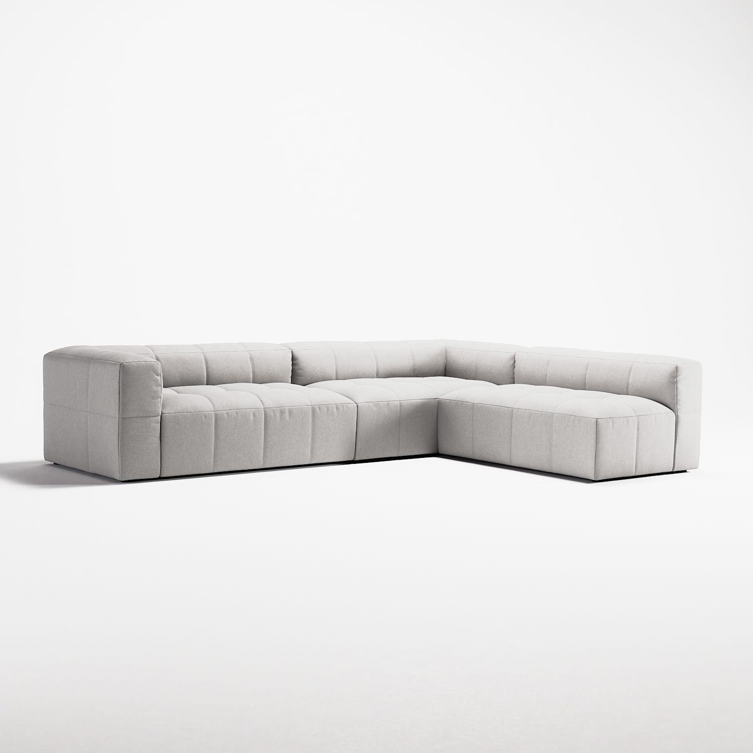 Decotique Mure 4-Personers Sofa Med Åben Ende Højre Moonwhite