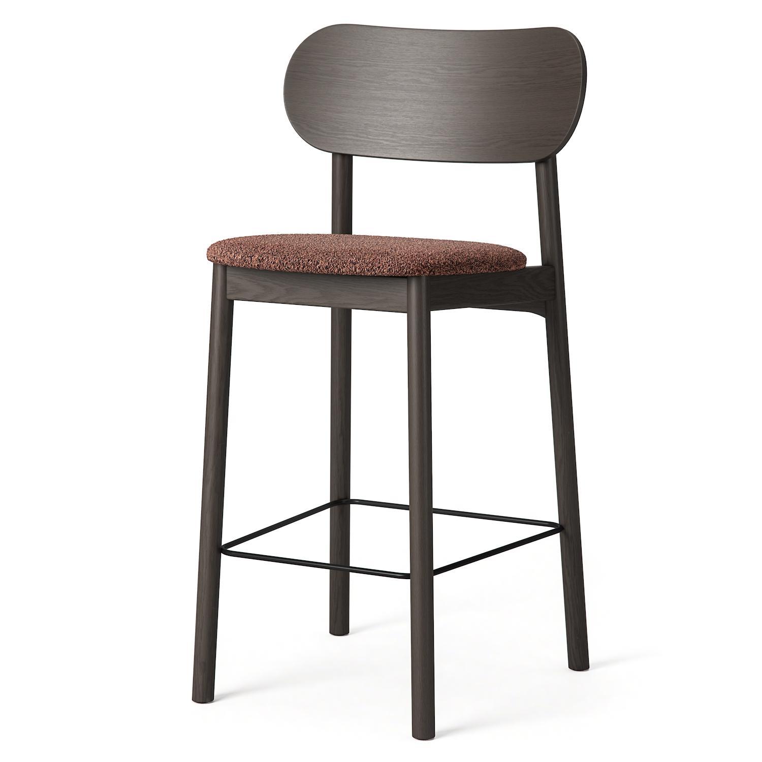 Decotique Elephant Barstol Mørkt Egetræ/Rust Bouclé
