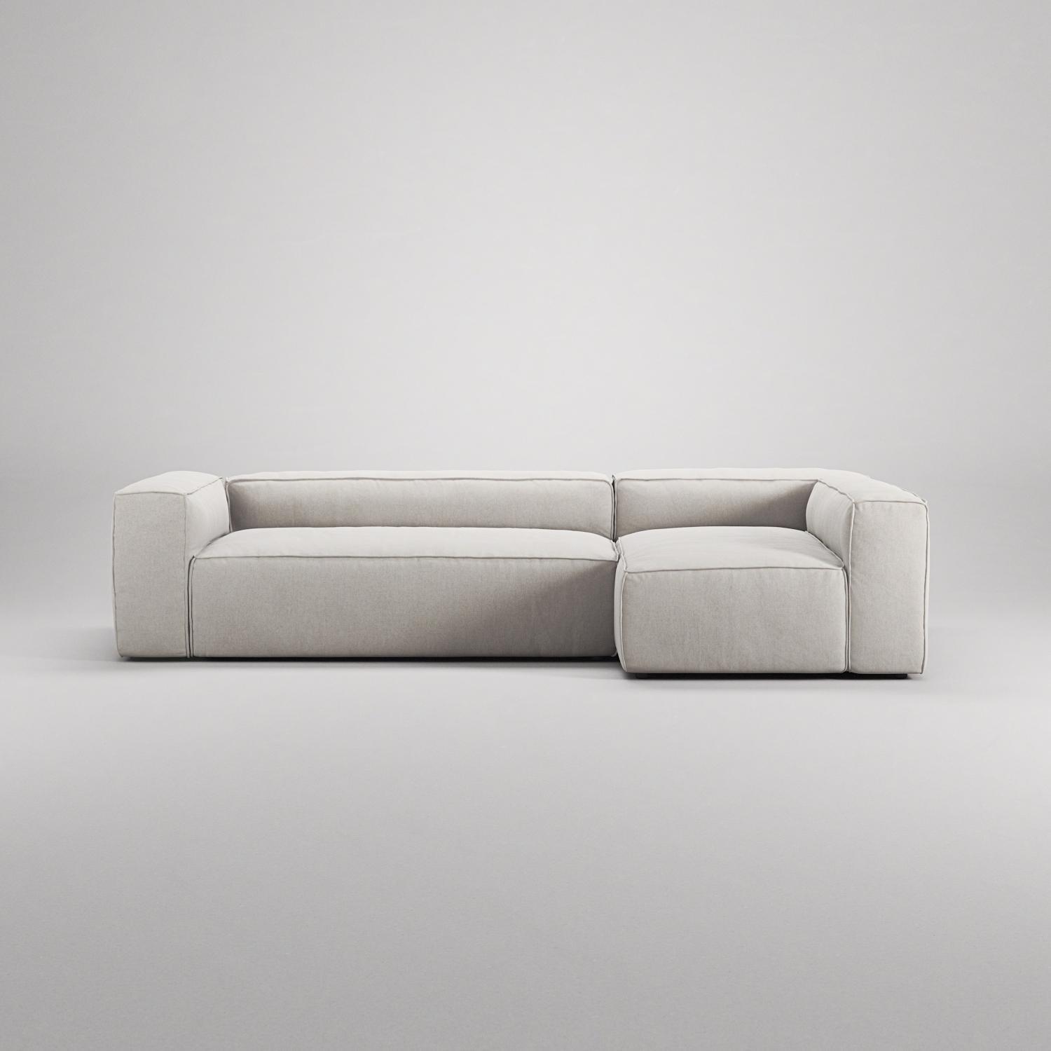 Decotique Grand 4-Personers Sofa Divan Højre Moonwhite