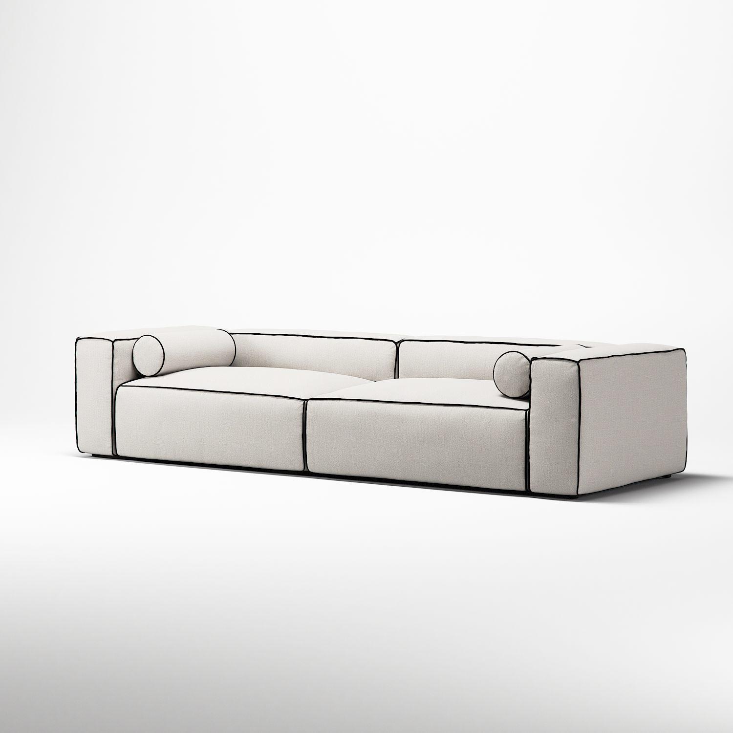 Decotique Grand Hue 4-Personers Sofa Steam/Hvid/Grafitgrå