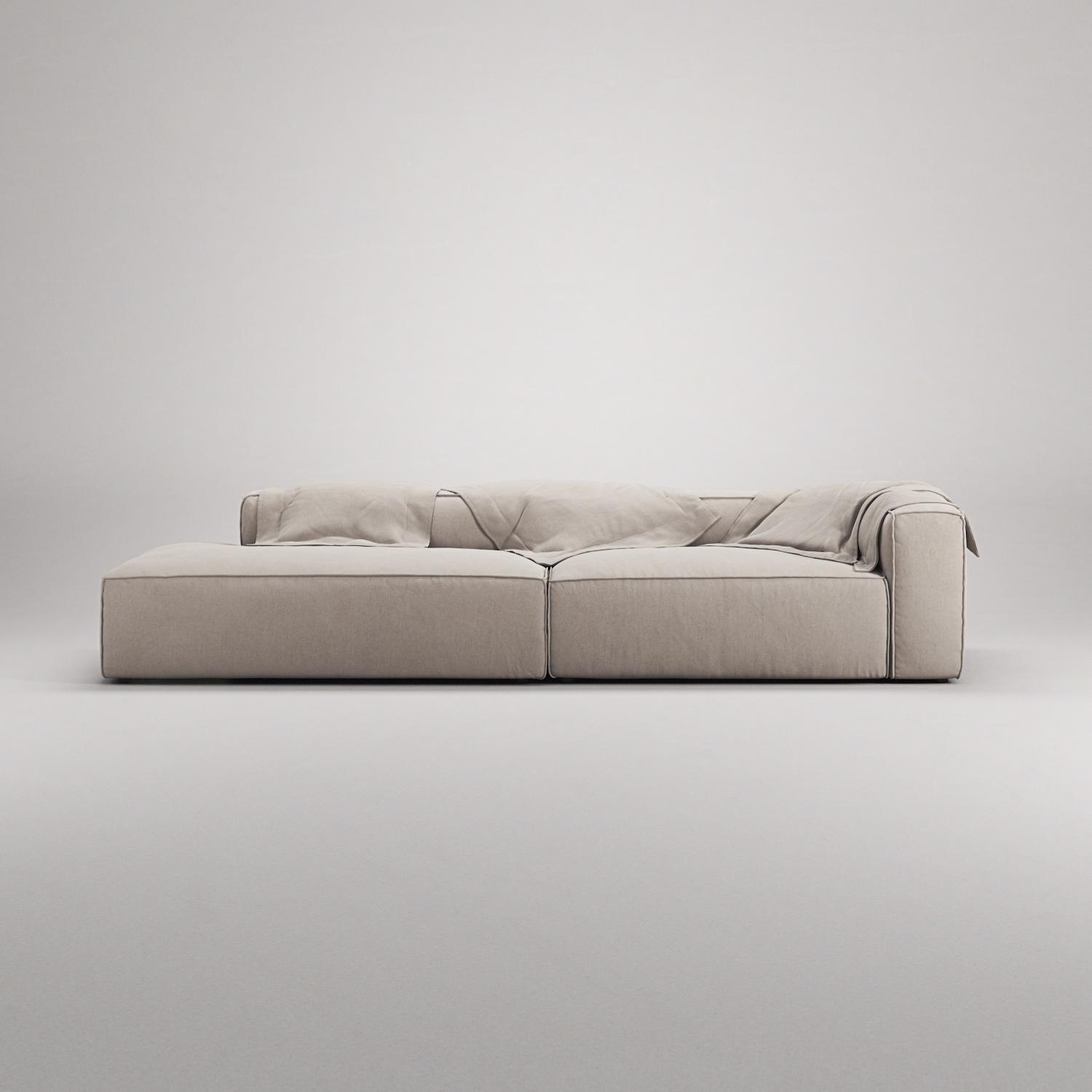 Decotique Grand 3-Personers Sofa Åben Ende Venstre Sandshell/Beige