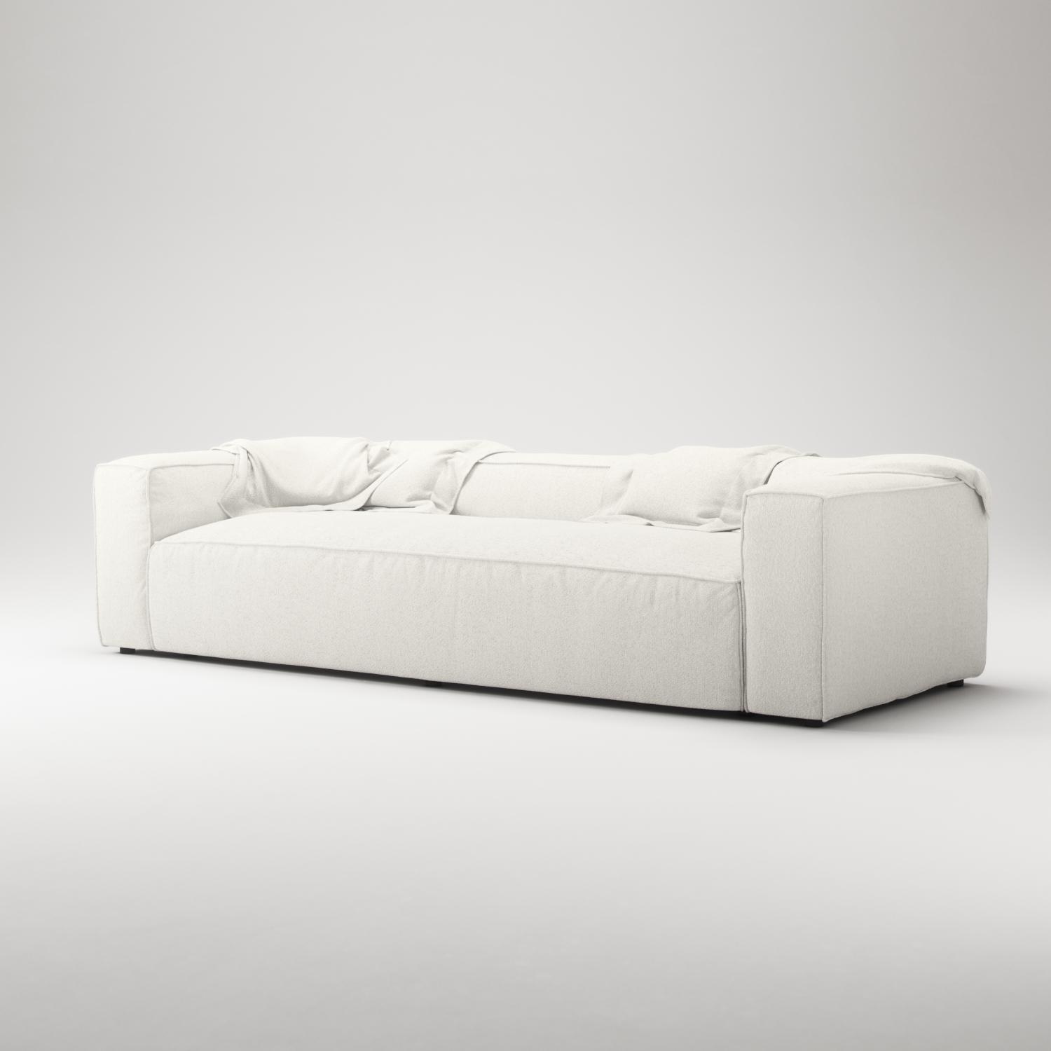 Decotique Grand 3-Personers Sofa Steam/Hvid