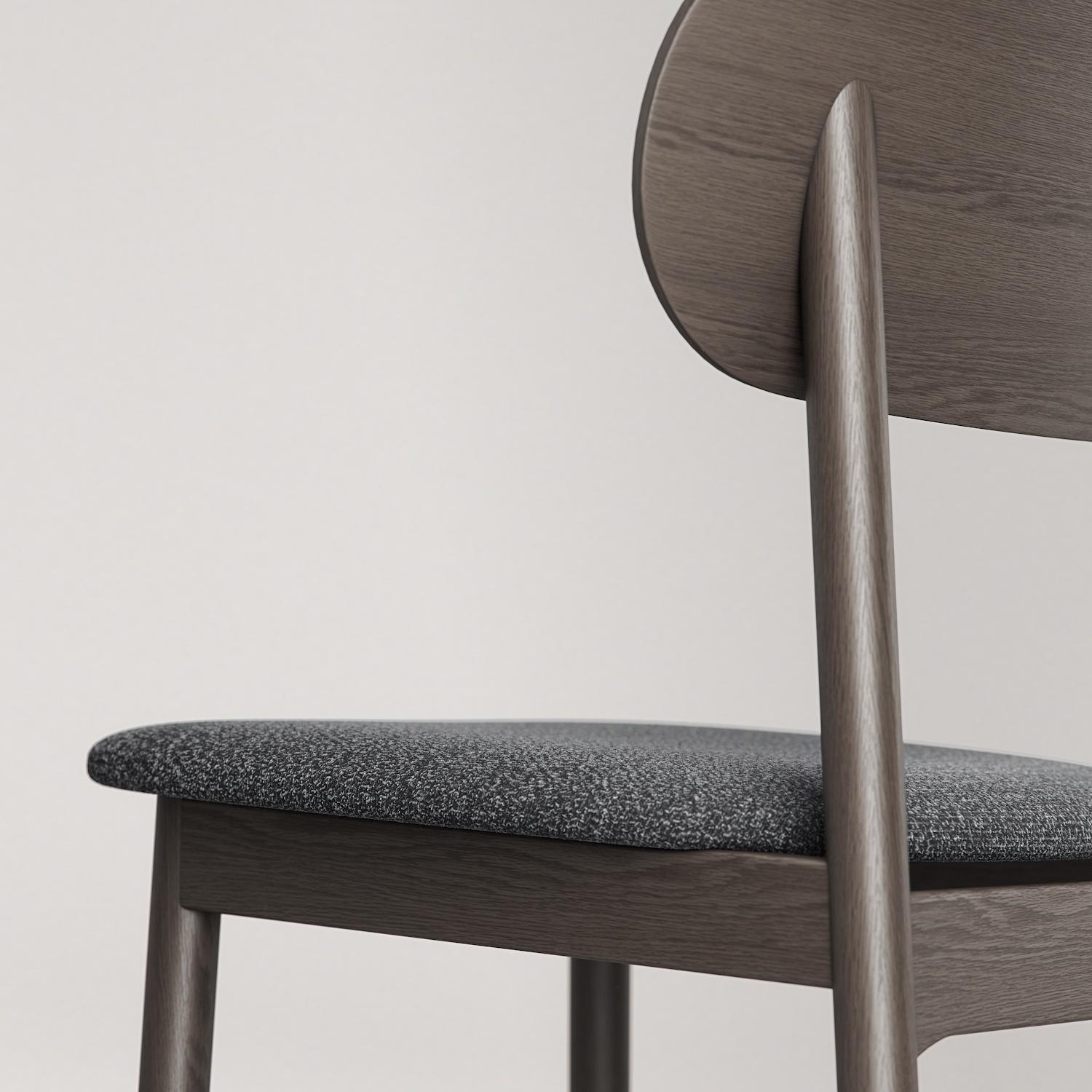 Decotique Elephant Spisebordsstol Mørkt Egetræ/Antracitfarvet Bouclé
