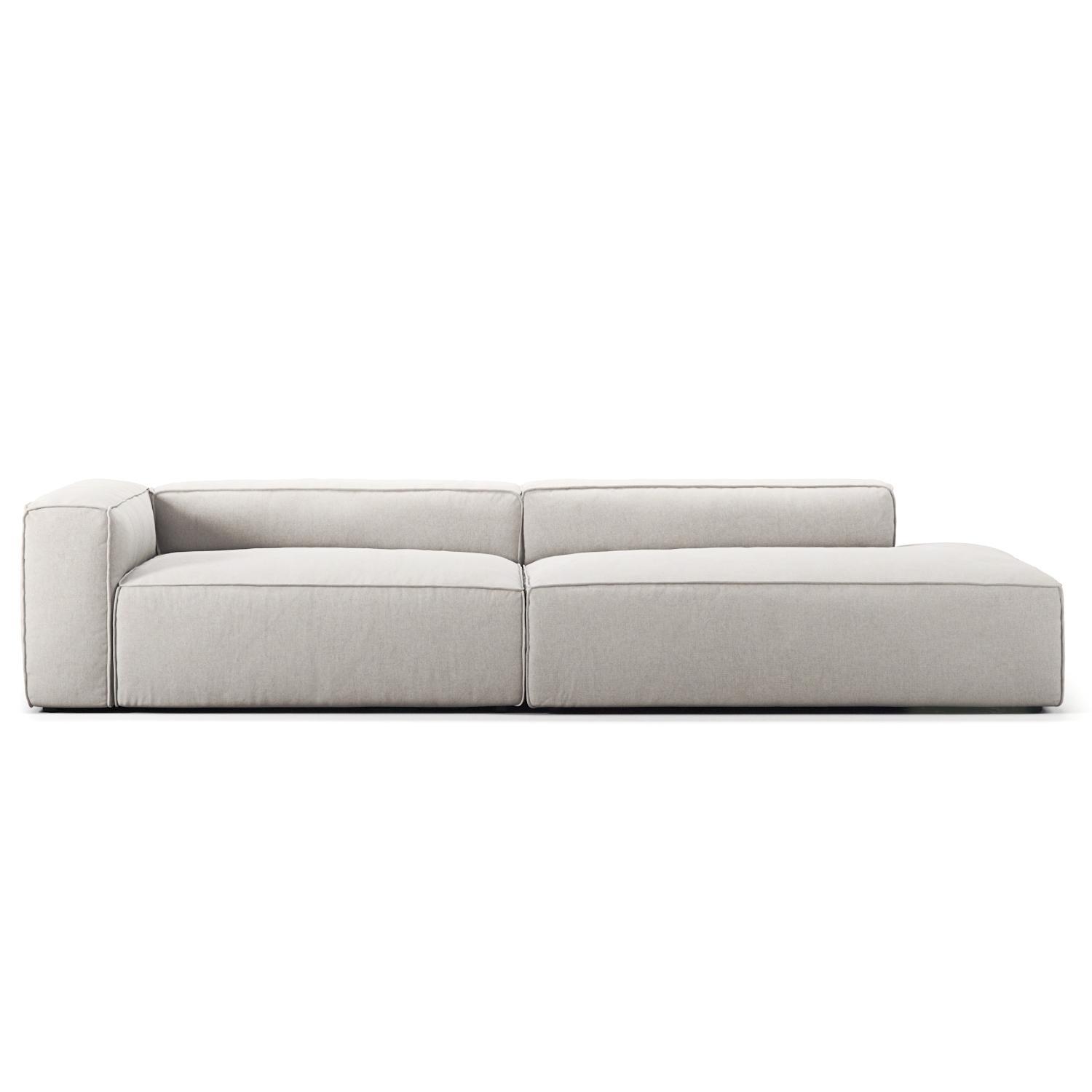 Decotique Grand 3-Personers Sofa Åben Ende Højre Moonwhite