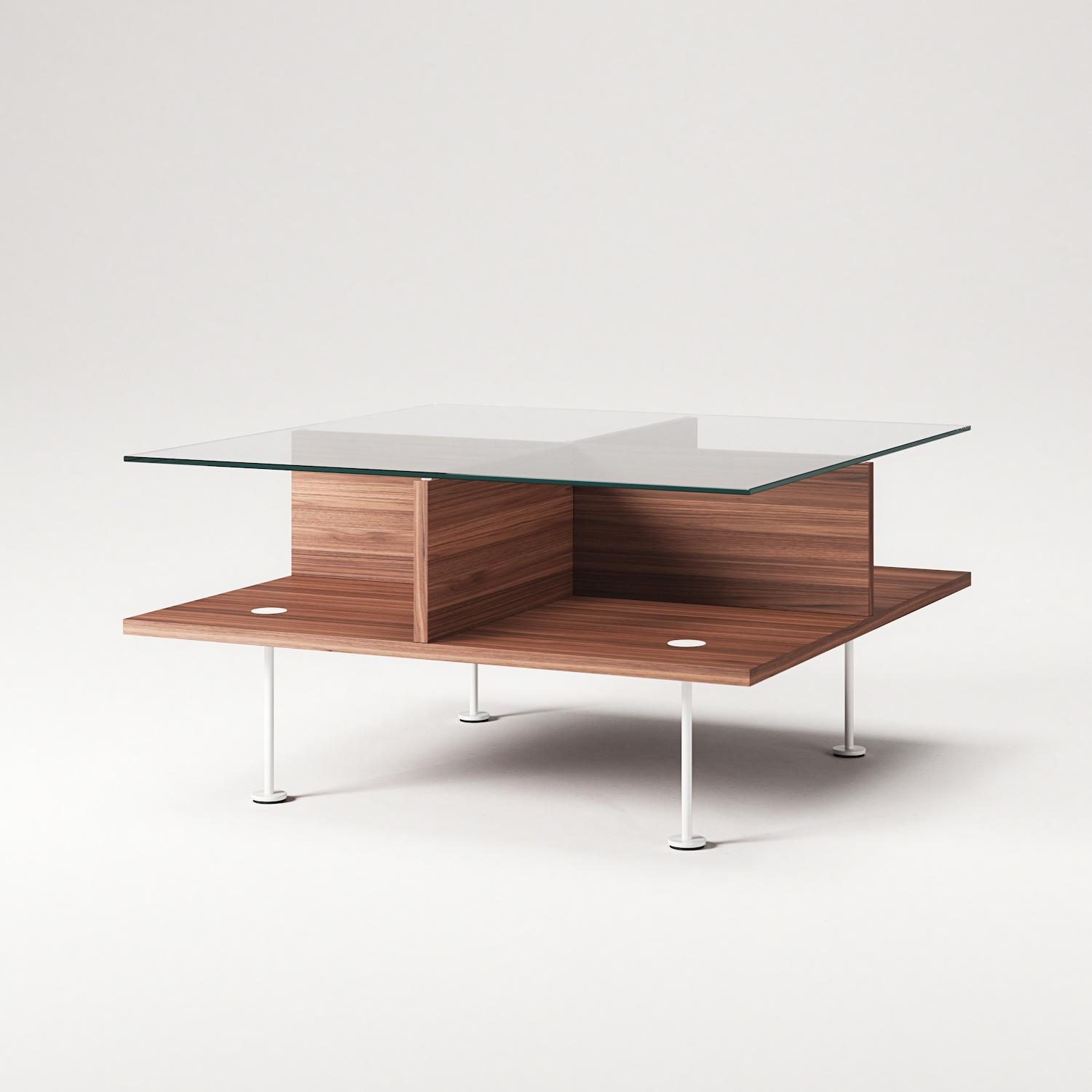 Decotique Vogue Sofabord 70x70 Valnød/Hvidt