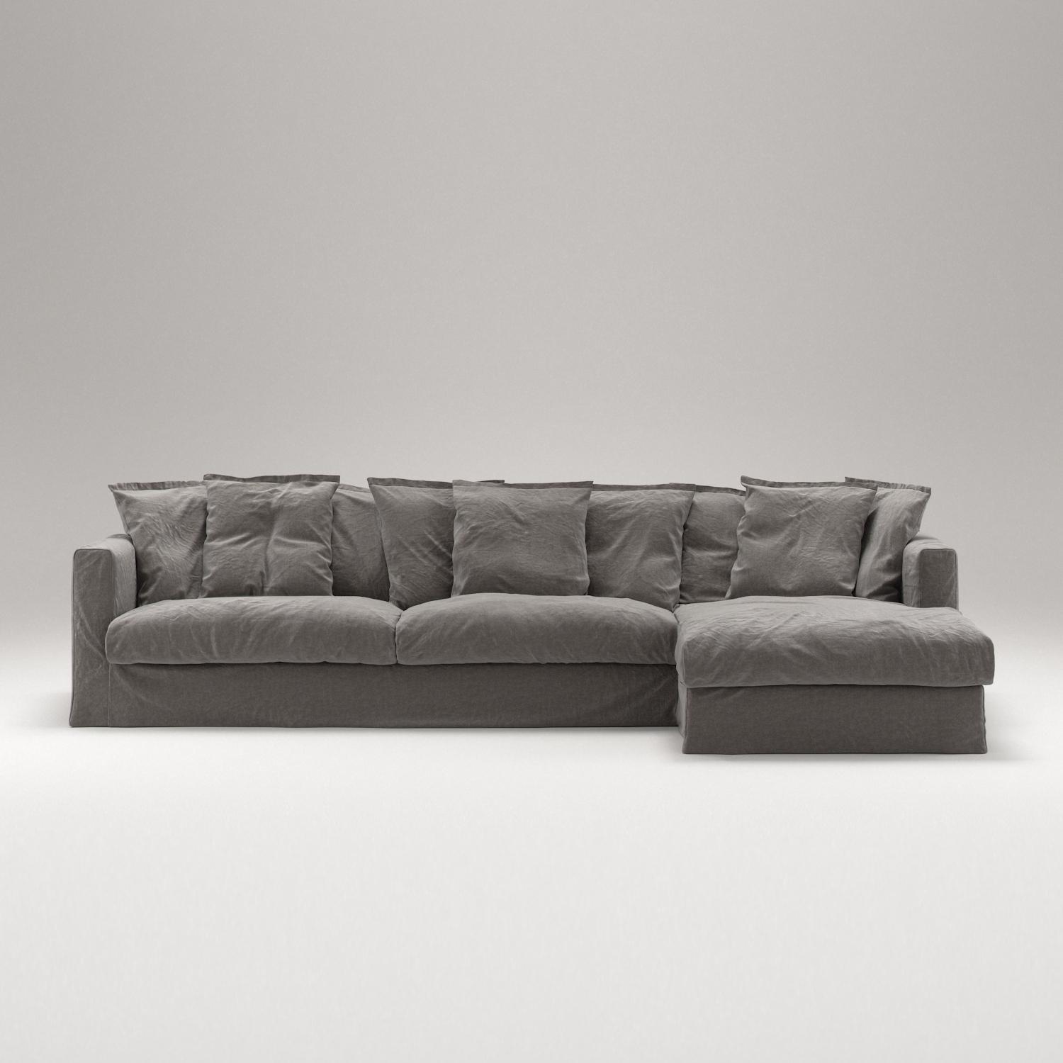 Decotique Le Grand Air 3-Personers Sofa Divan Højre Røget Granit