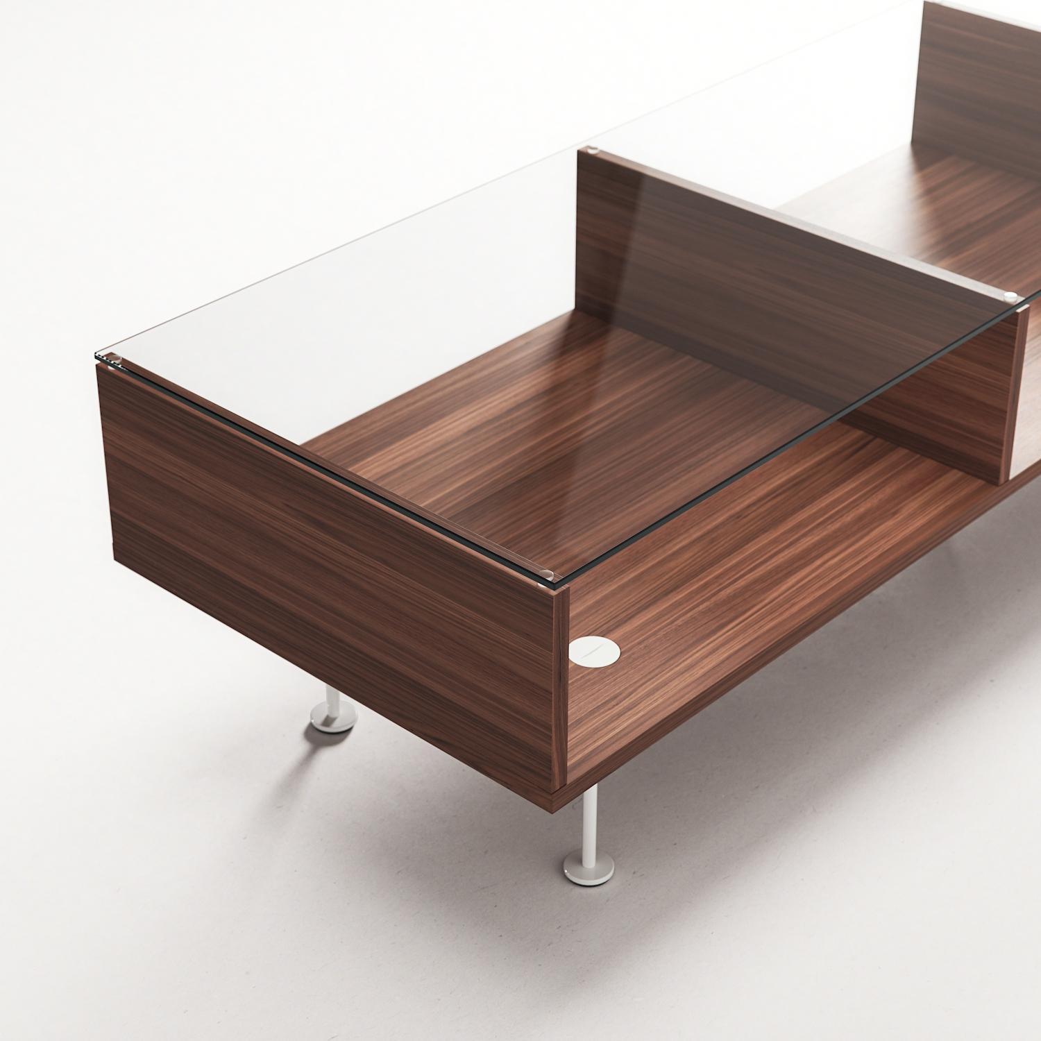 Decotique Vogue Sofabord 45x165 Valnød/Hvidt